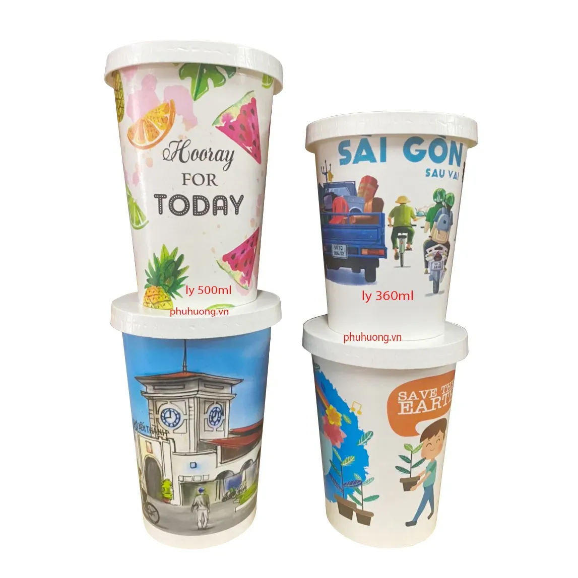 Ly giấy 500ml - 30 cái