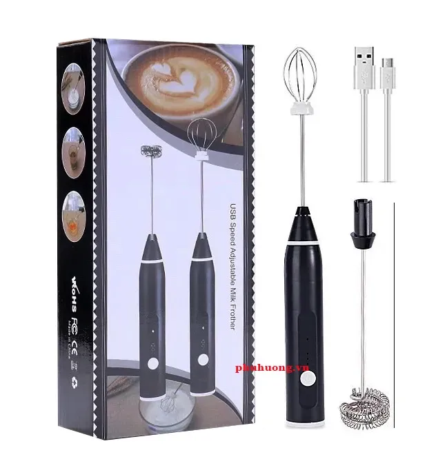 Máy tạo bọt 2 đầu sạc pin