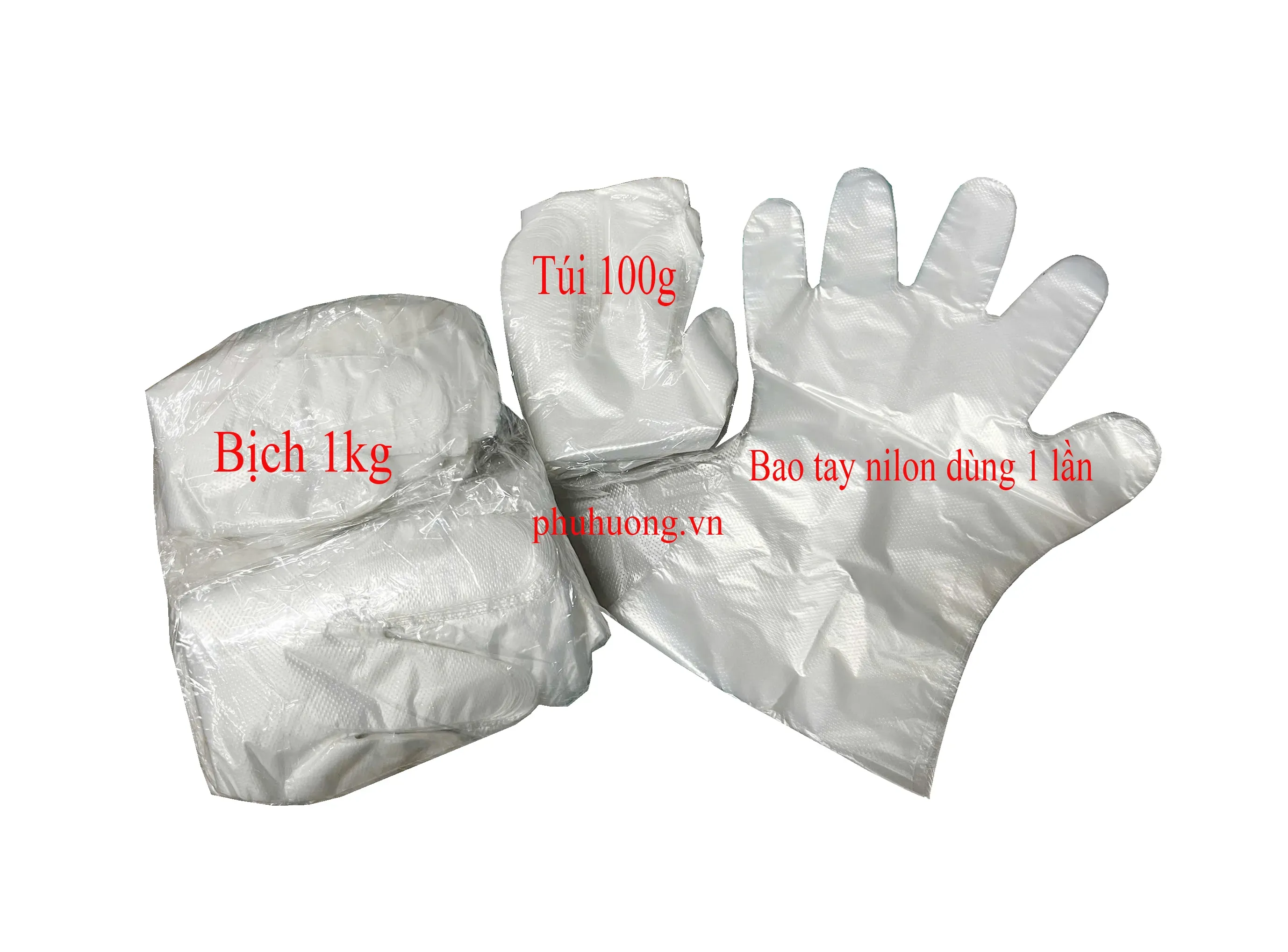 Bao tay nilon (găng tay dùng 1 lần) 100g