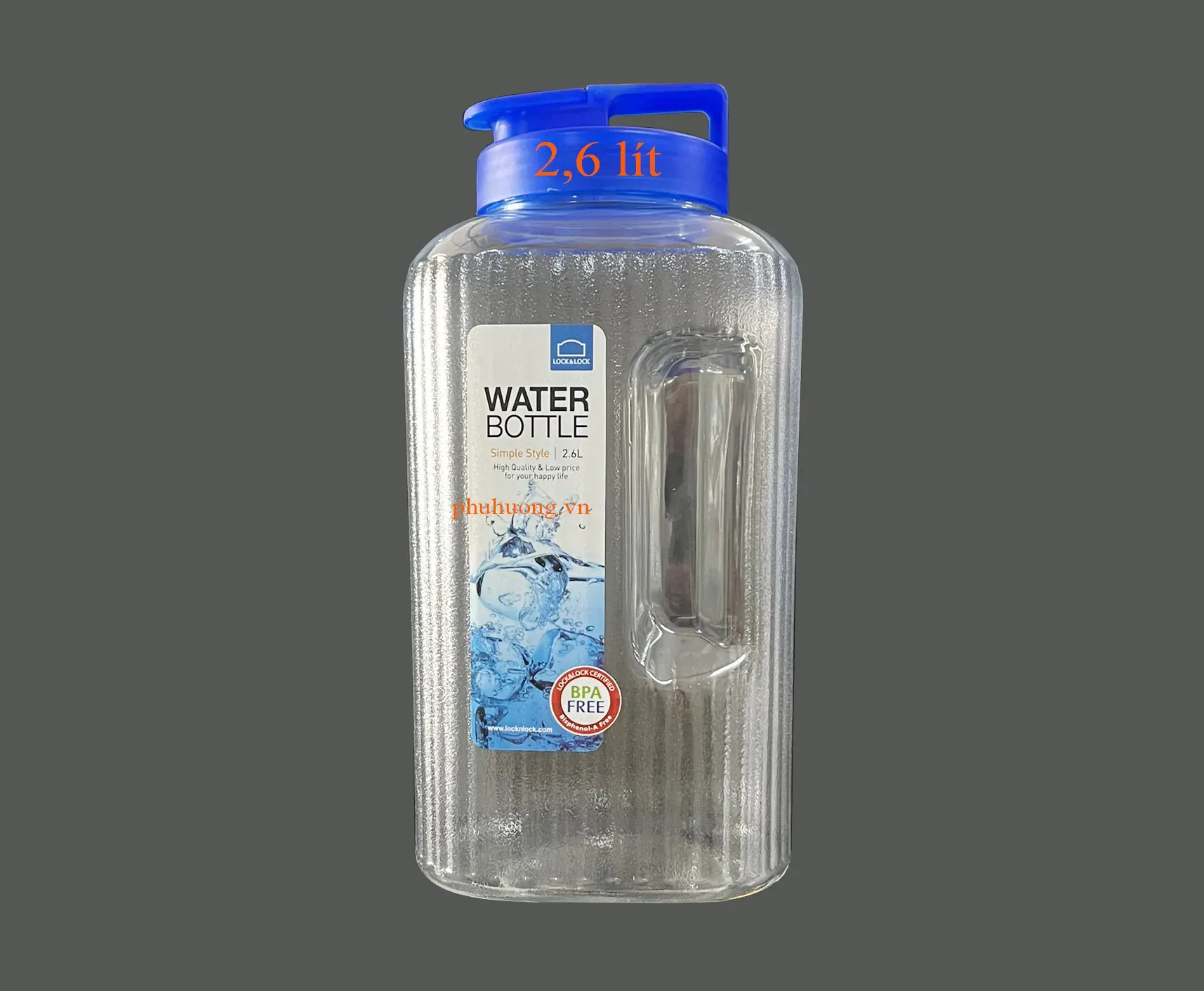 Bình nước AQUA màu trắng 2,6L (bình nhựa 2,6L)