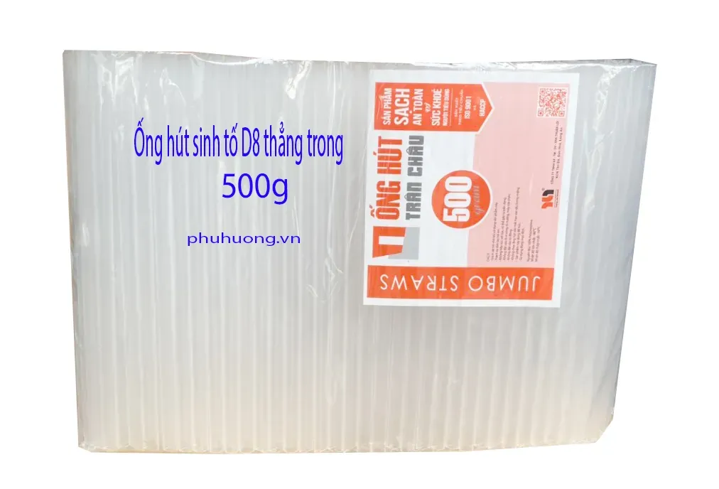 Ống hút D8 thẳng trong - 500g 