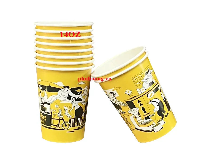 Ly giấy MÀU VÀNG 360ml - 50 cái