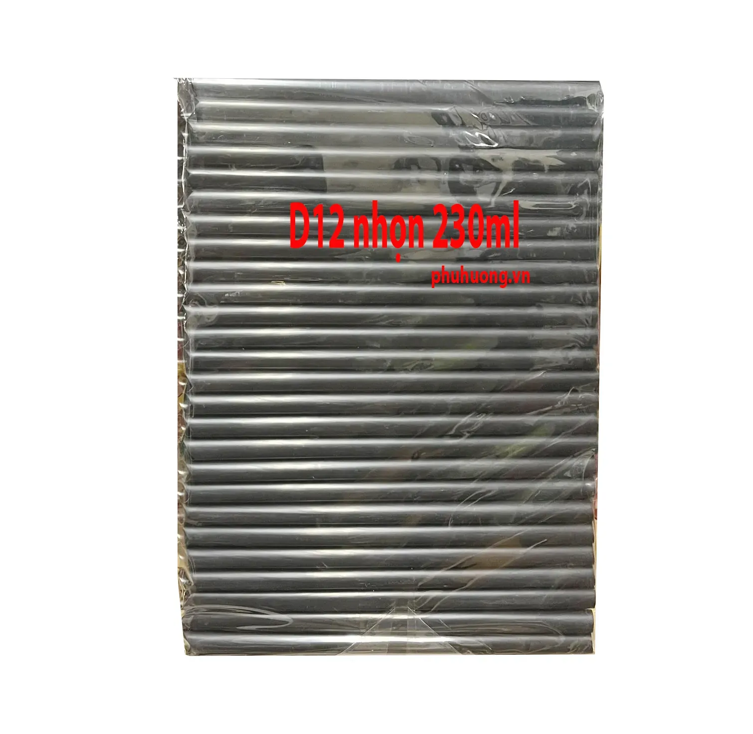 Ống hút trân châu D12 nhọn đen 500g