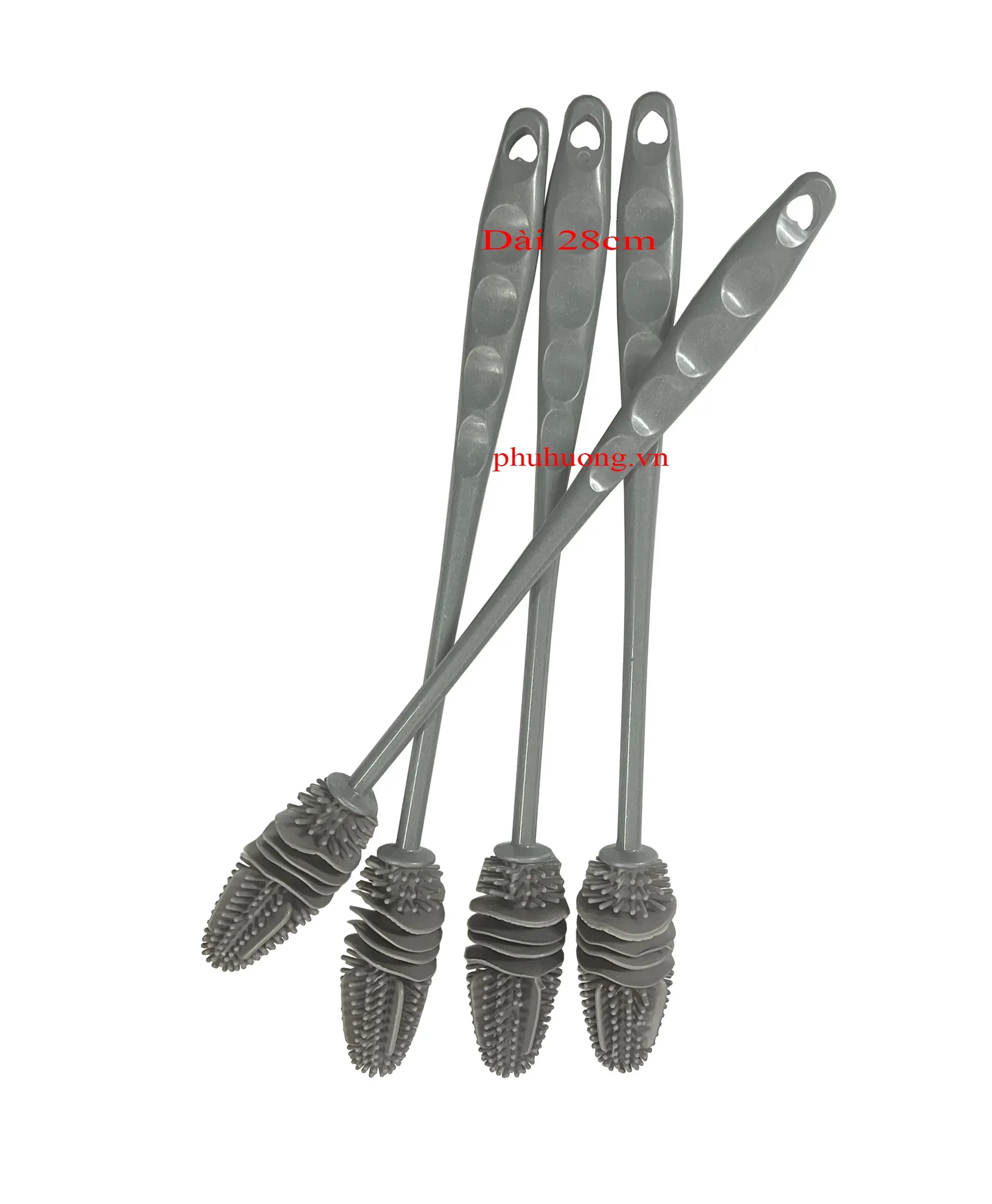 Cây rửa ly silicon dài 28cm (màu xám)