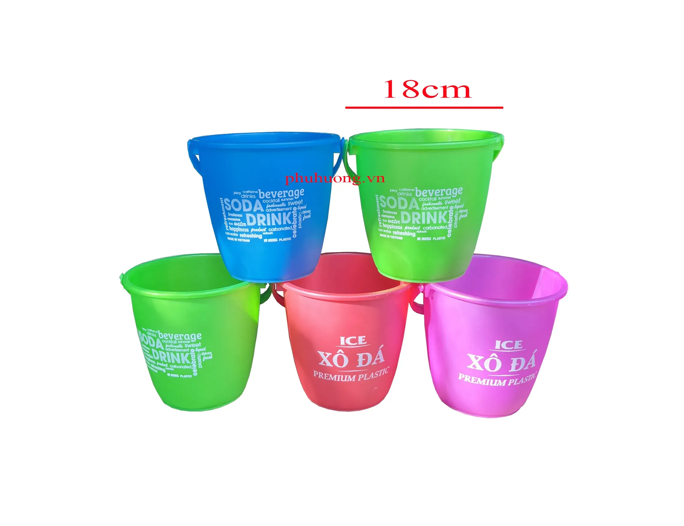 Xô đá nhỏ 18cm - nhựa