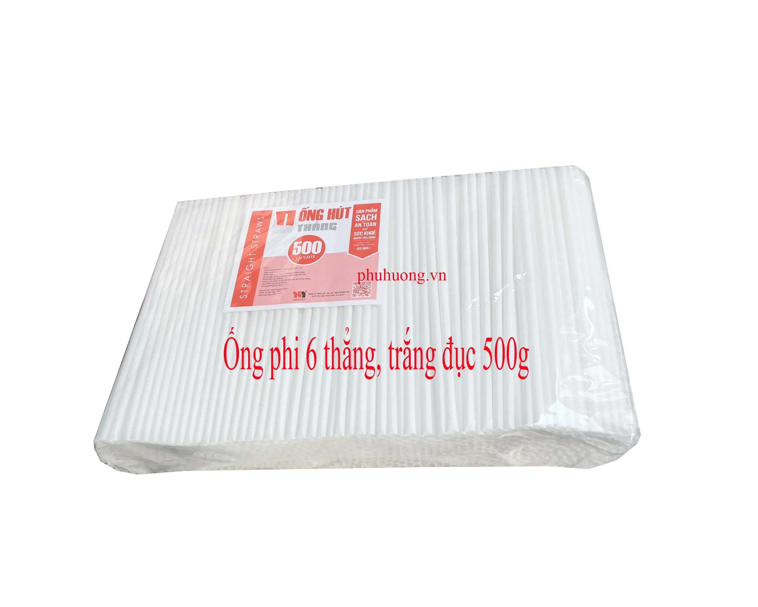 Ống hút D6 thẳng, trắng đục - 500g