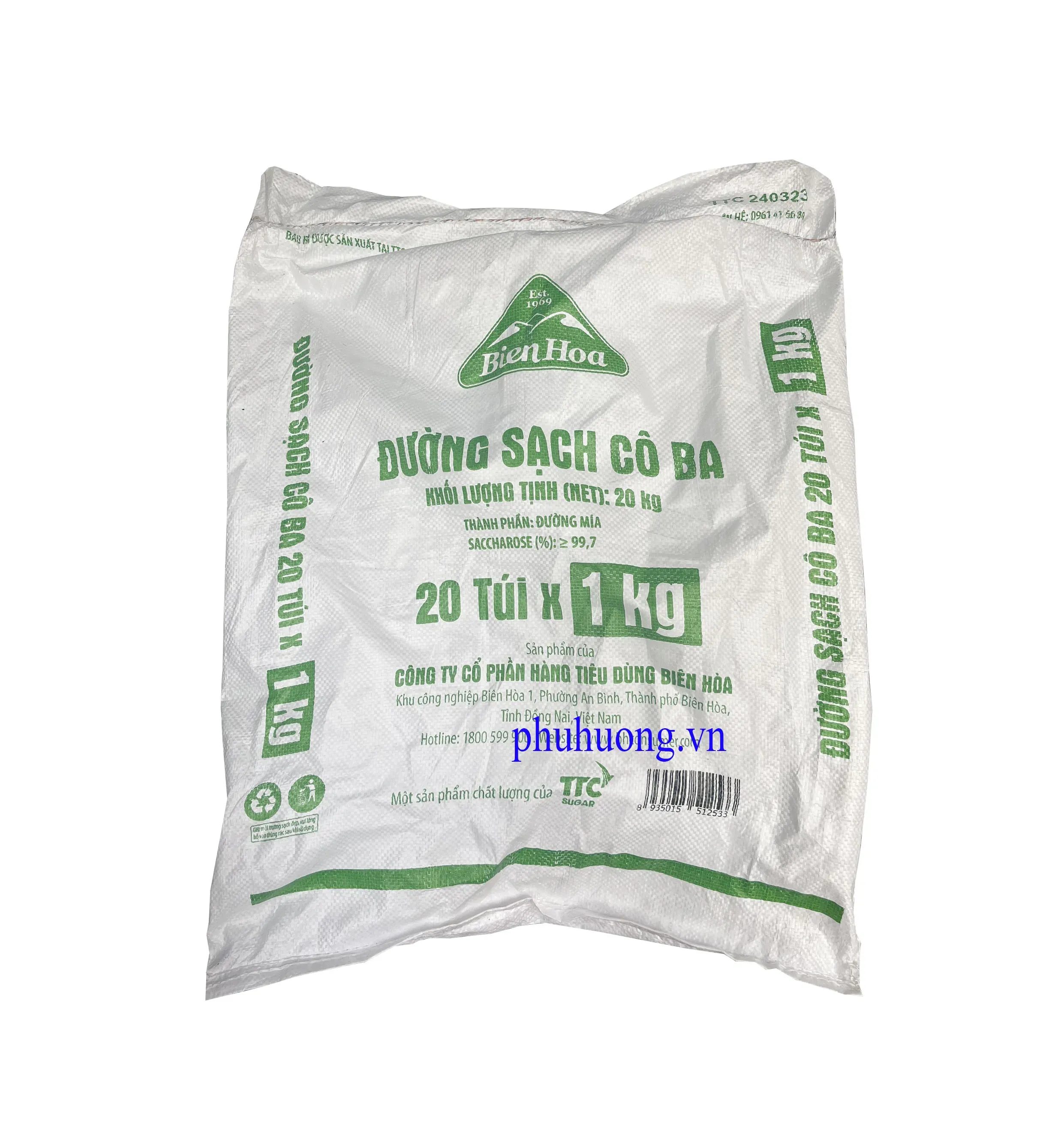 Đường cát trắng Biên Hòa Cô Ba - bao 20kg