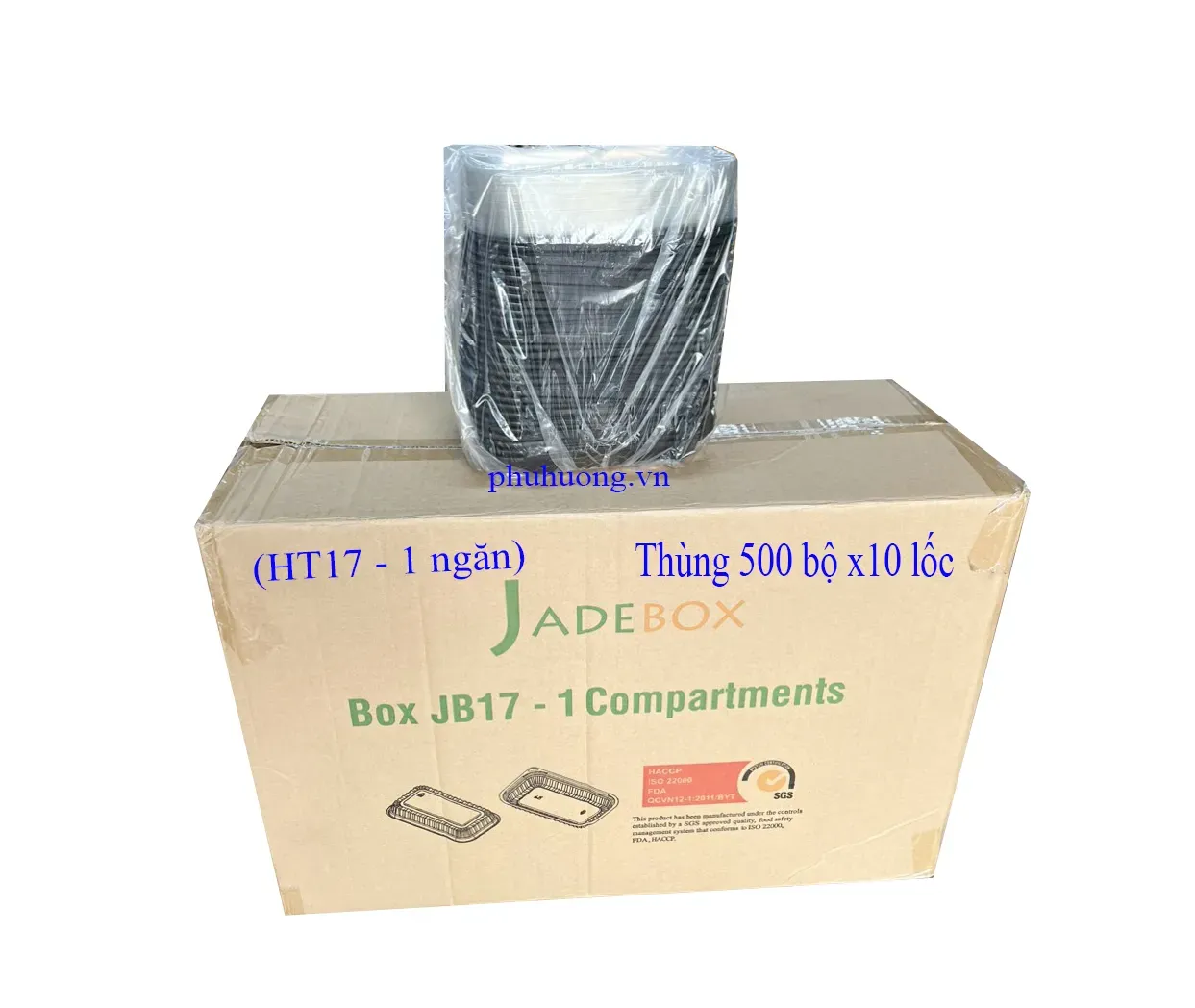 Hộp nhựa JB17 - 1 ngăn (Hộp HT17) - THÙNG 500 BỘ