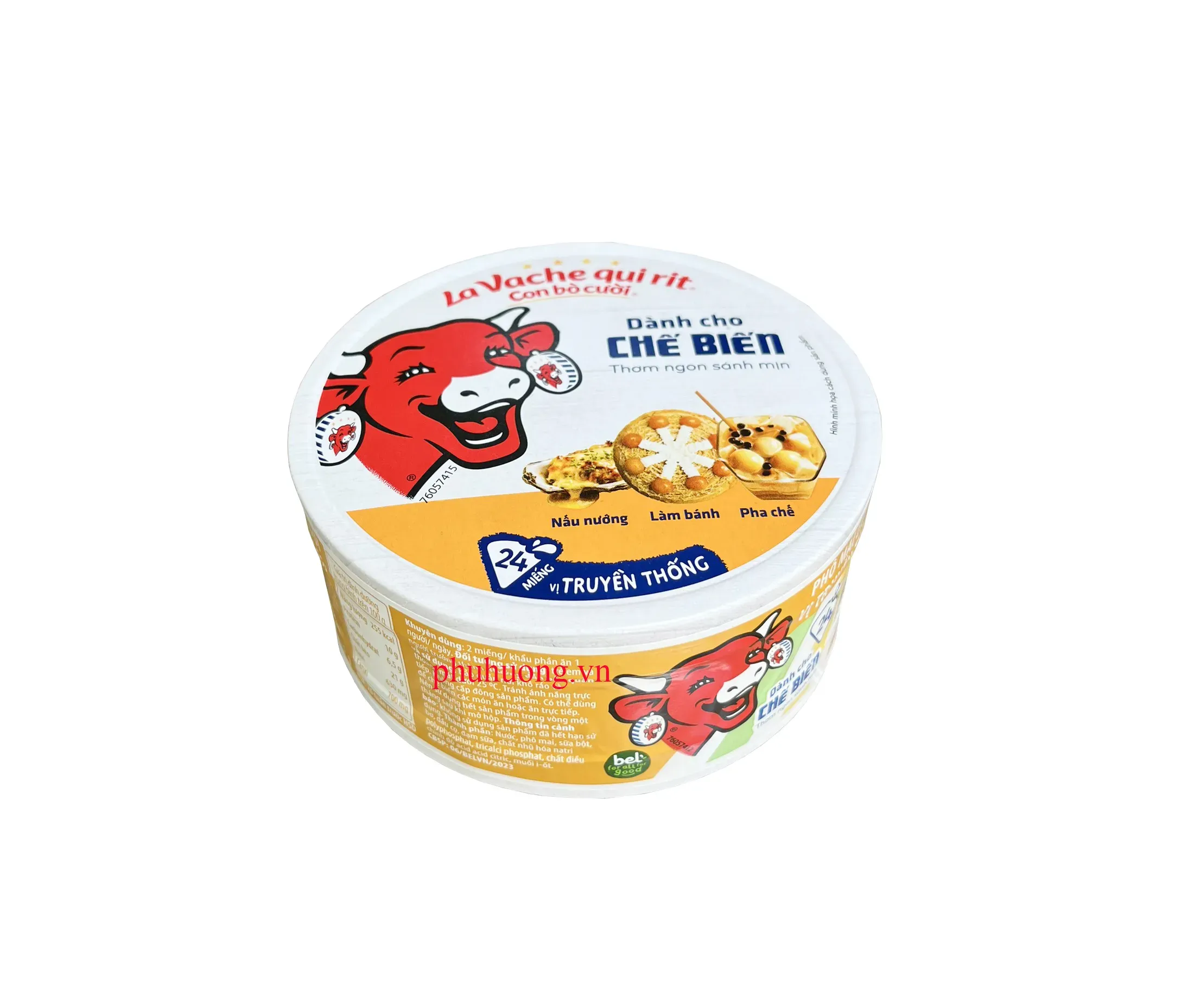 Phô mai bò cười vàng hộp 24 miếng