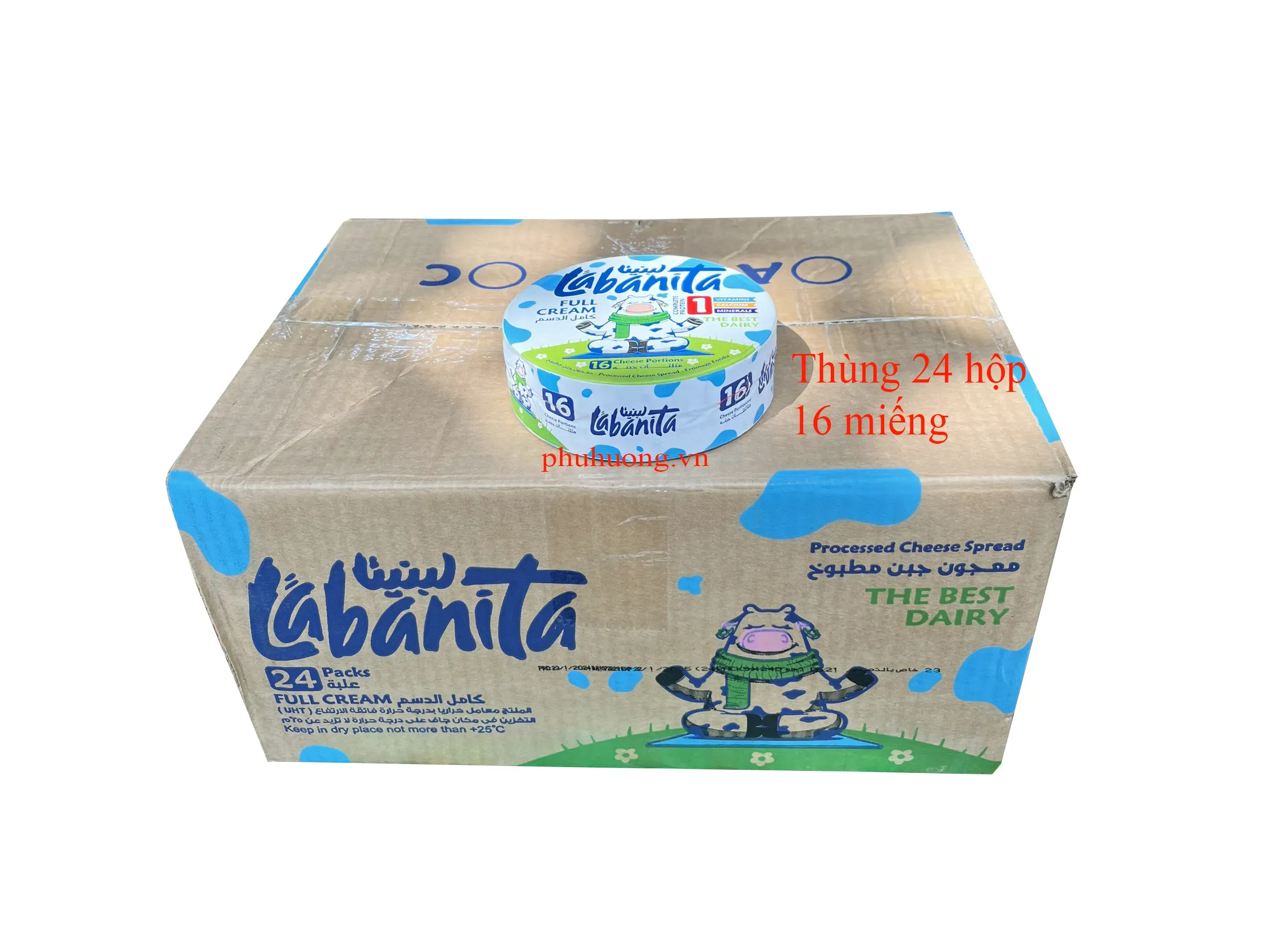 Phô mai Labanita 16 miếng 240g - Thùng 24 hộp