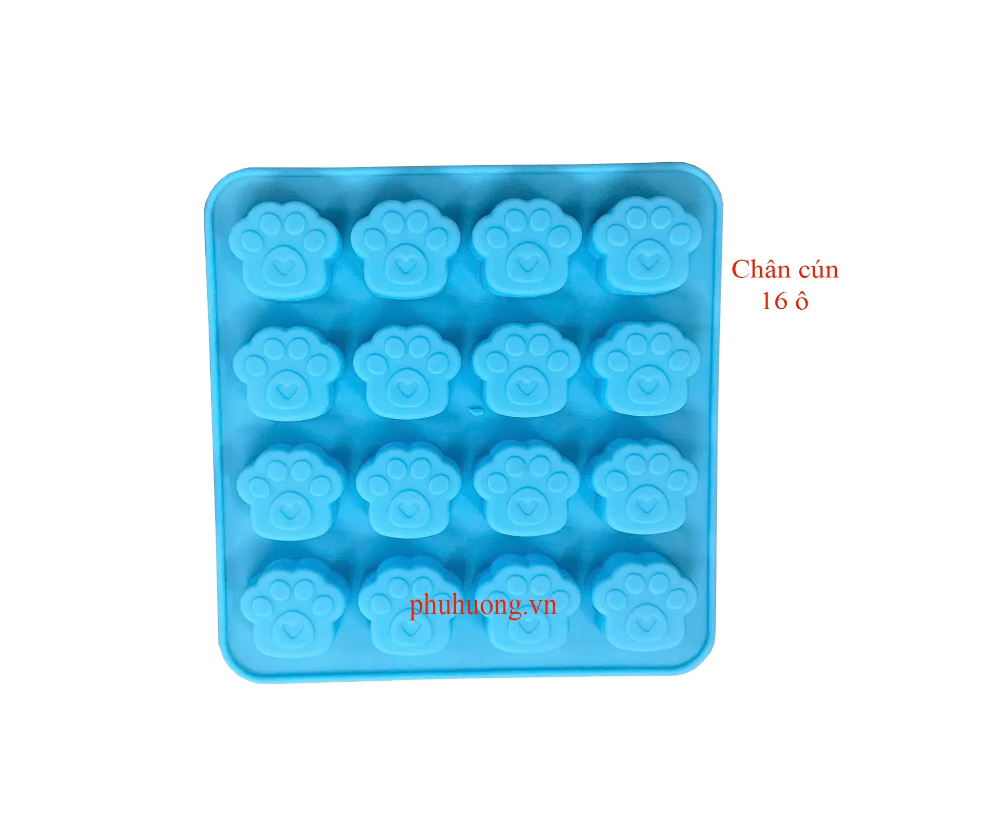 Khuôn Silicon chân cún 16 ô