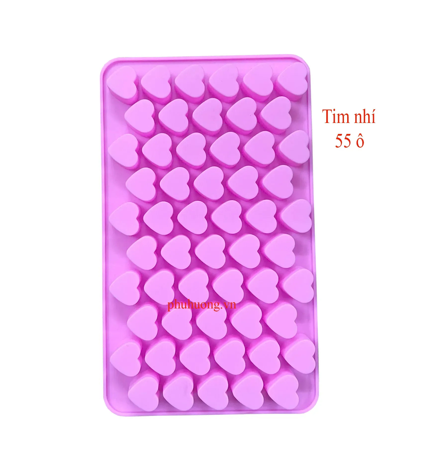 Khuôn silicon tim nhí 55 ô