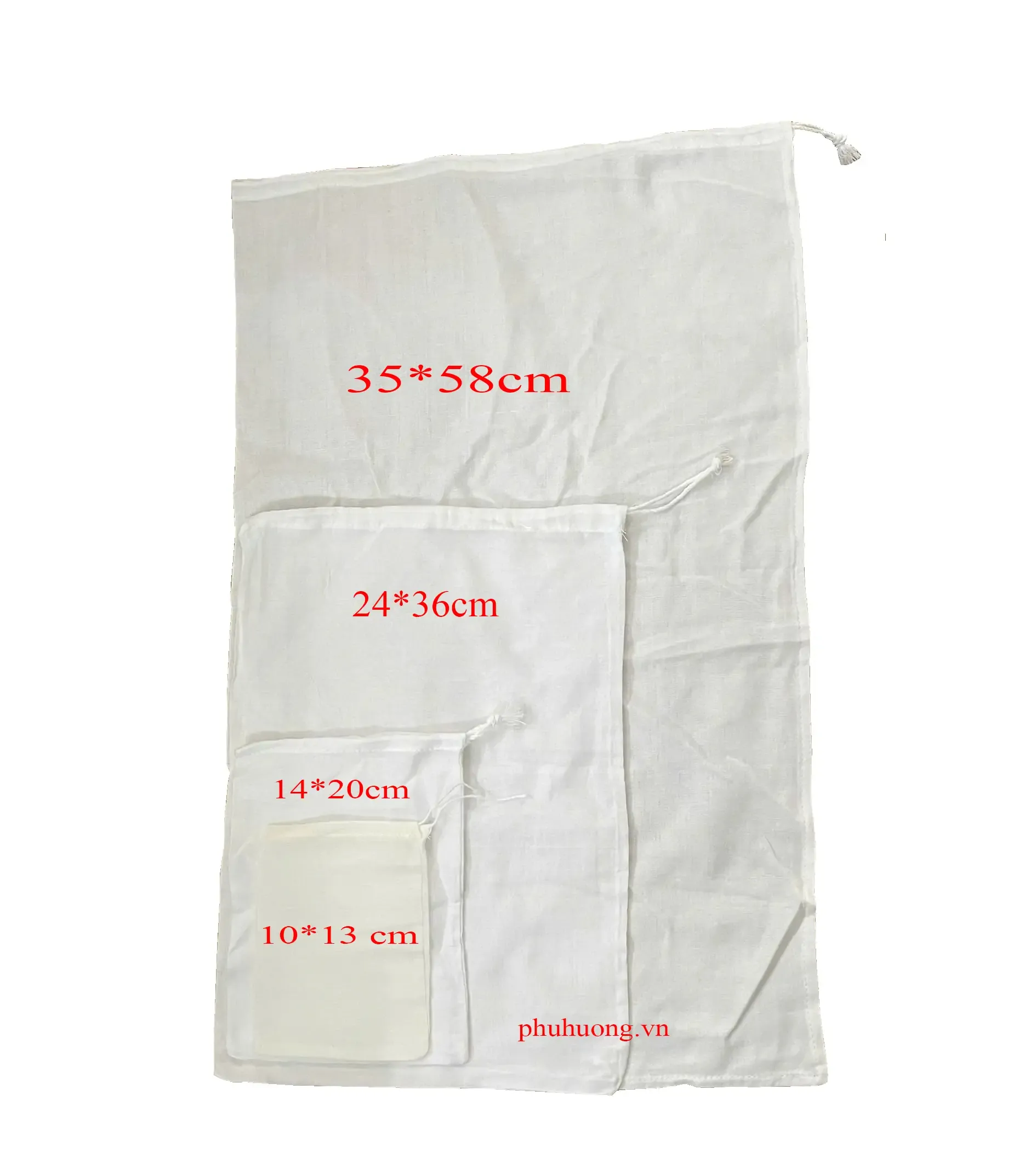 Túi lọc trà vải cotton 14*20cm