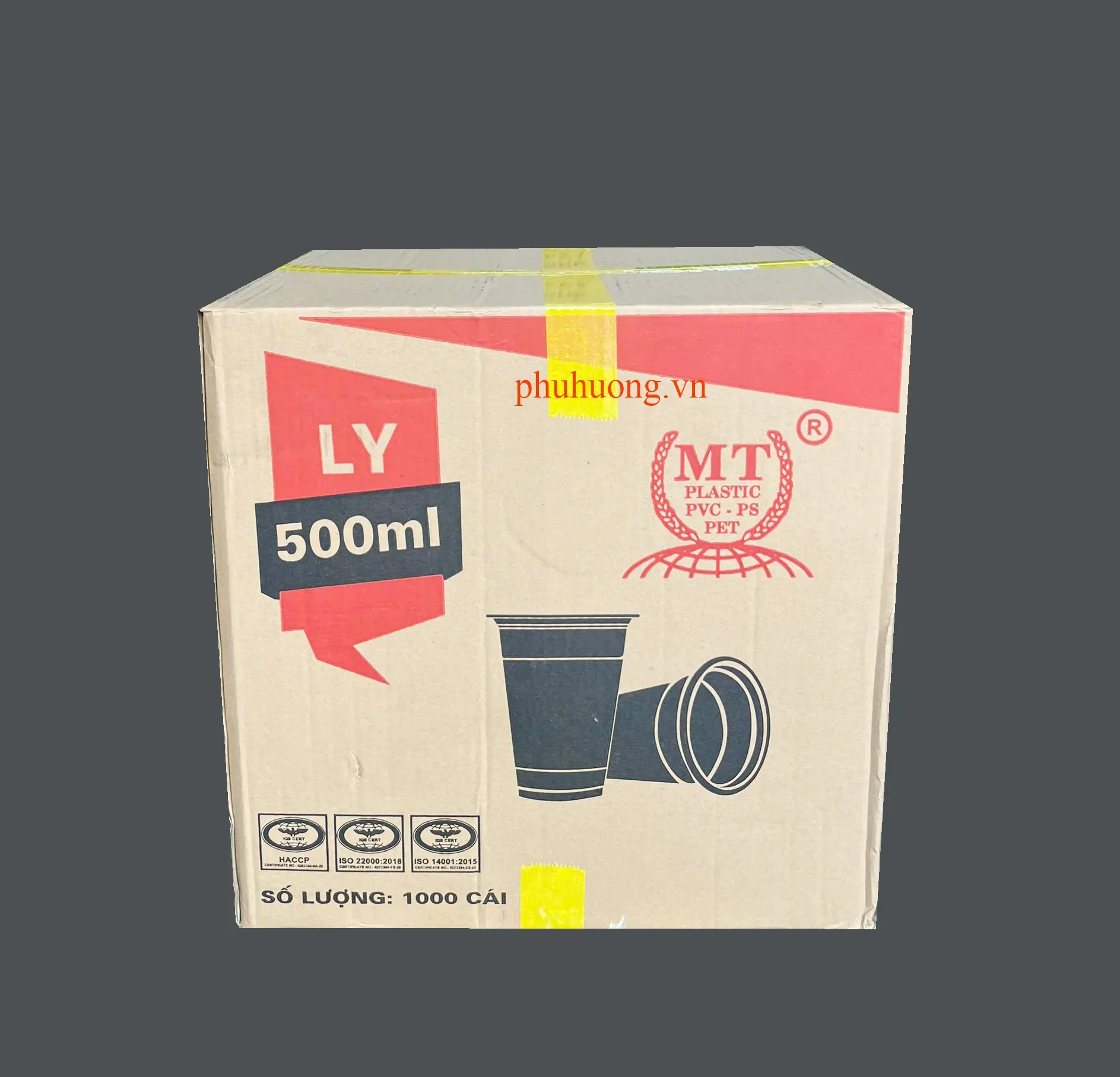Ly PET 500ml - dày (MT) - D93 - Thùng 1000 cái