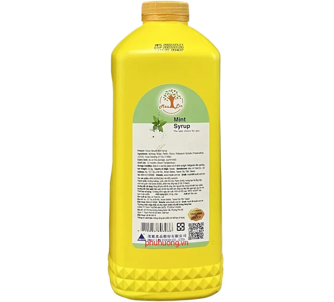 Syrup Maulin bạc hà xanh 2.5kg