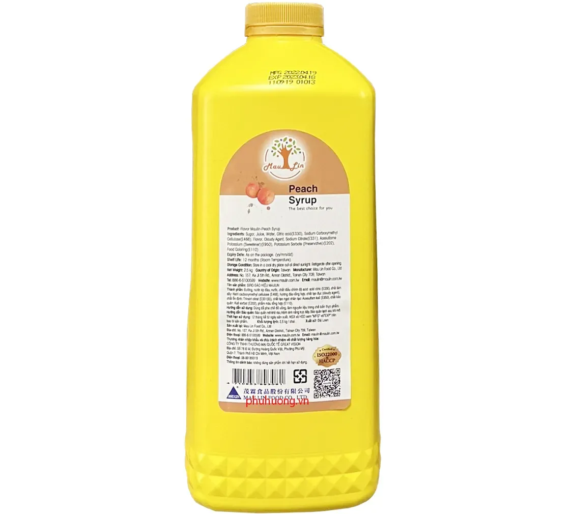 Syrup Maulin đào 2.5kg