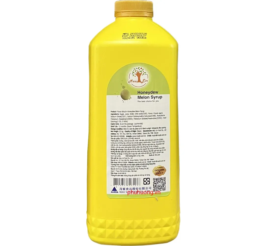 Syrup Maulin dưa lưới 2.5kg