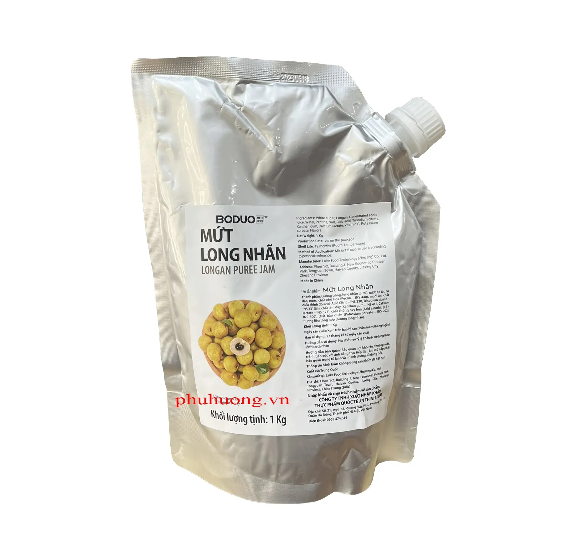 Mứt long nhãn Boduo 1kg