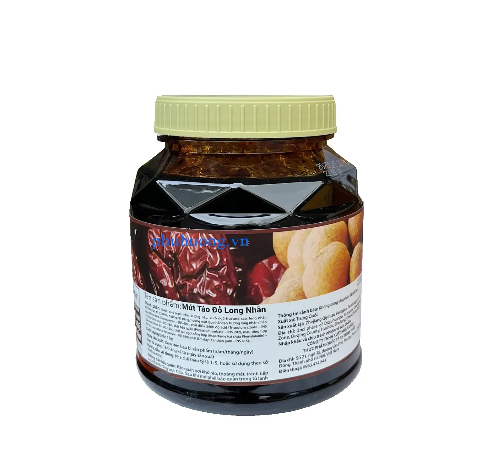 Mứt Boduo táo đỏ long nhãn - hũ 1kg