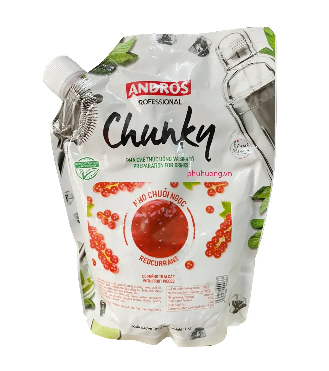 Mứt Chunky nho chuỗi ngọc (Red Currant) 1kg