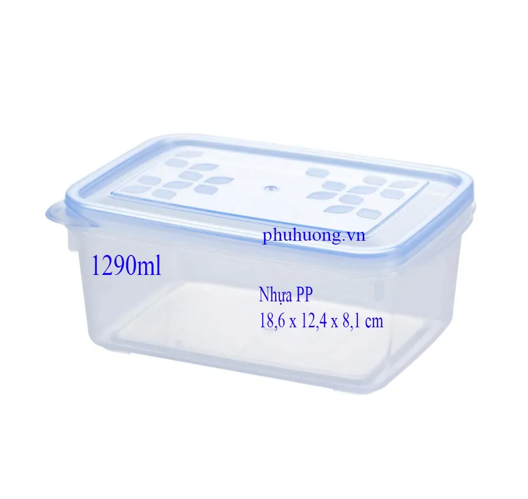 Hộp bầu 1290ml nhựa PP*40