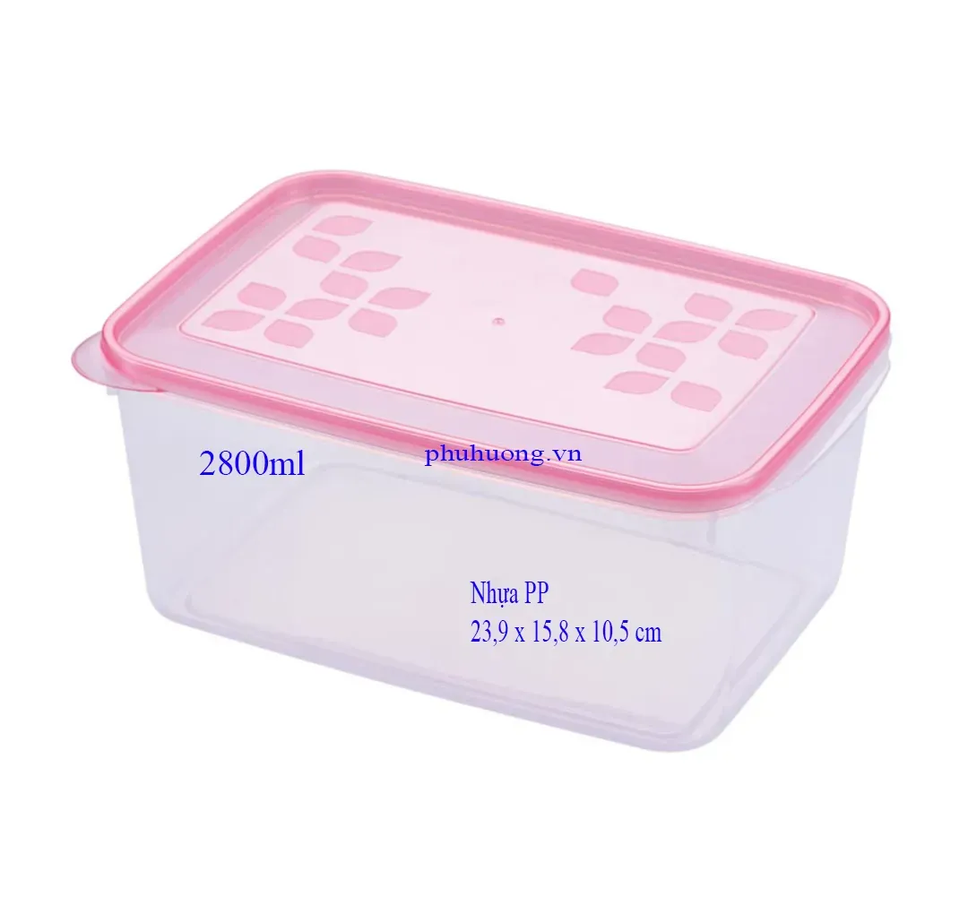 Hộp bầu 2800ml nhựa PP*40
