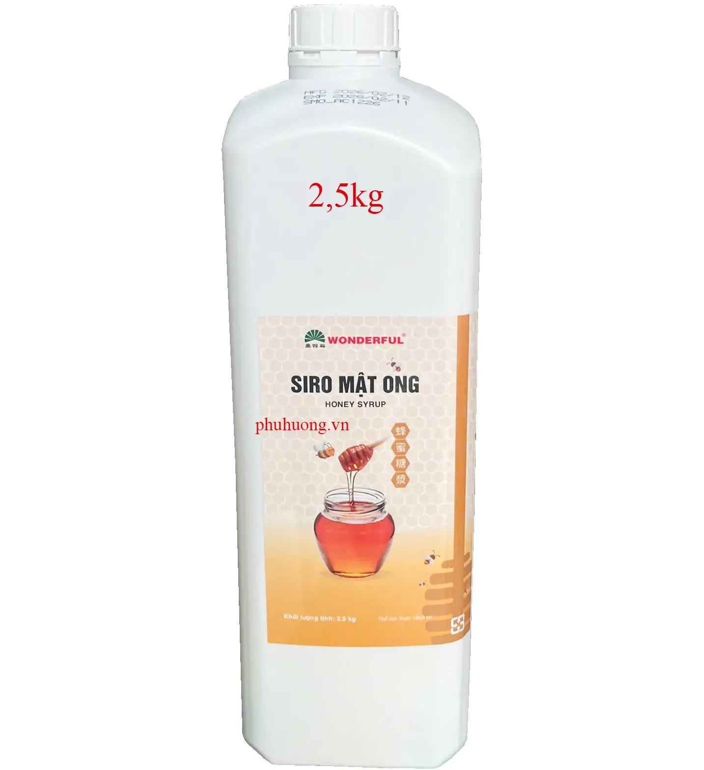 Siro mật ong Wonderful 2,5kg