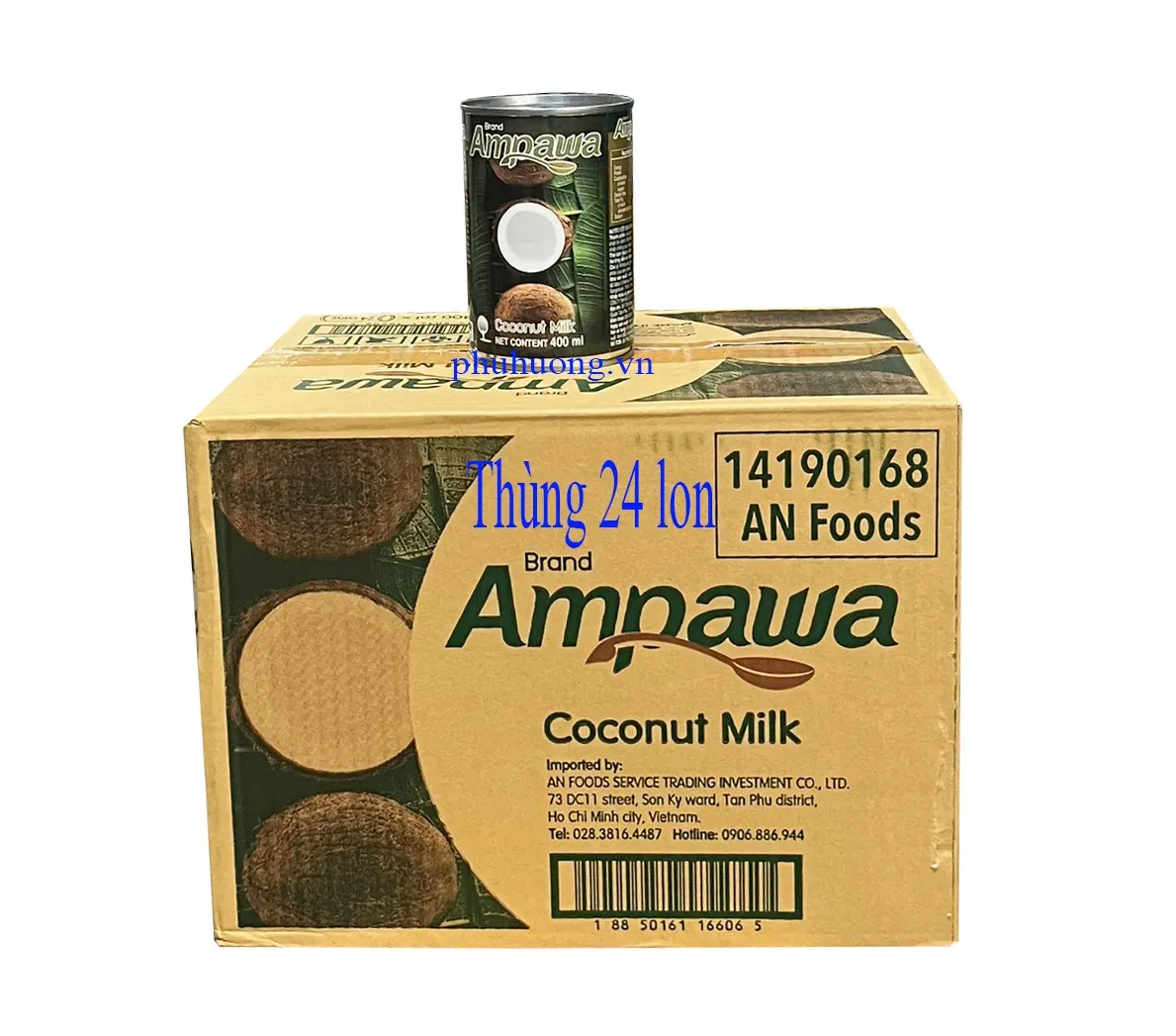Nước cốt dừa thái Ampawa 400ml - thùng 24 lon