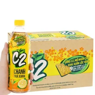 Nước trà xanh C2 435ml - thùng 24 chai