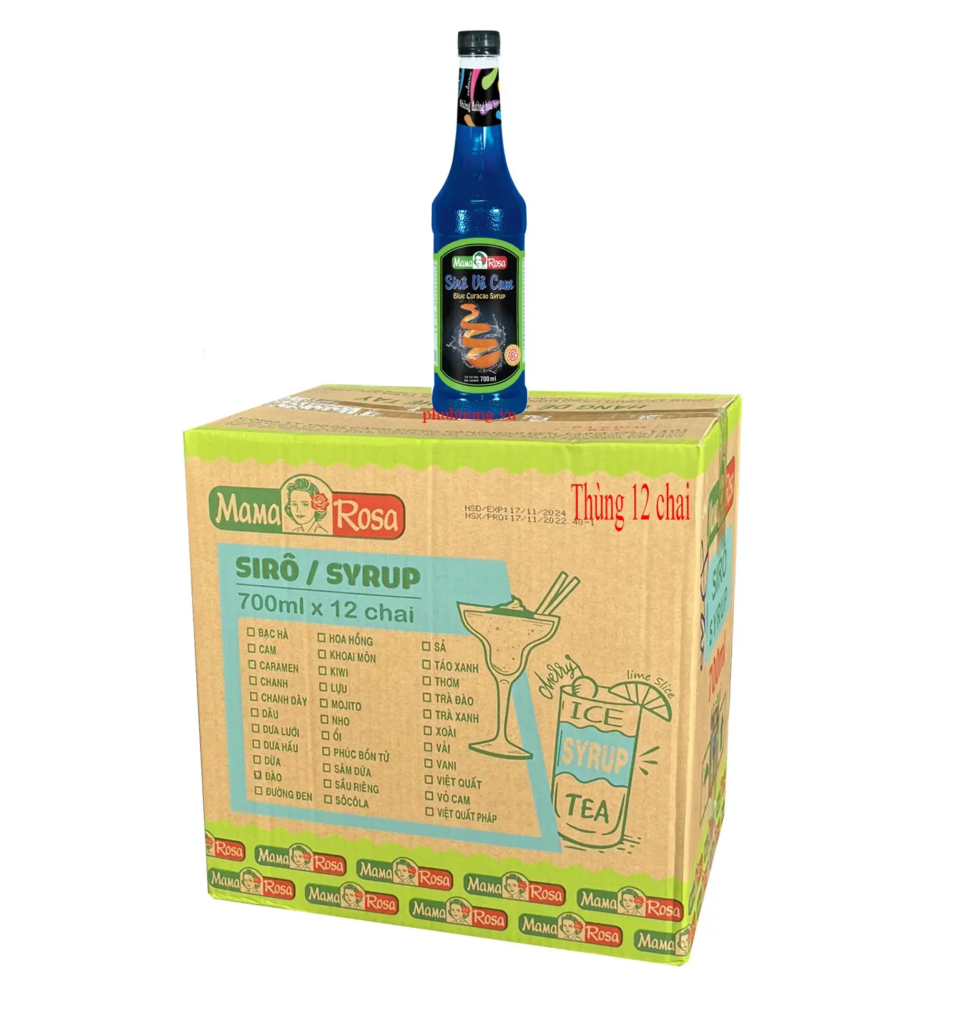 Siro Golden Farm vỏ cam 700ml - Thùng 12 chai