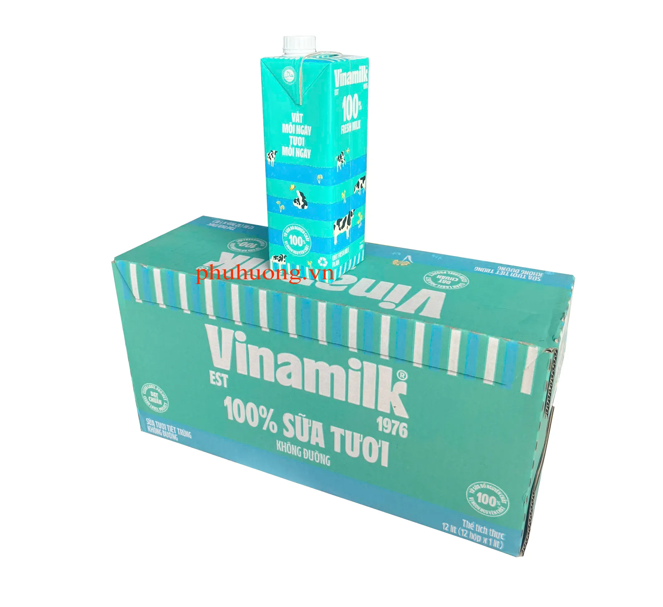 Sữa tươi Vinamilk 1 LÍT lạt - Thùng 12 hộp