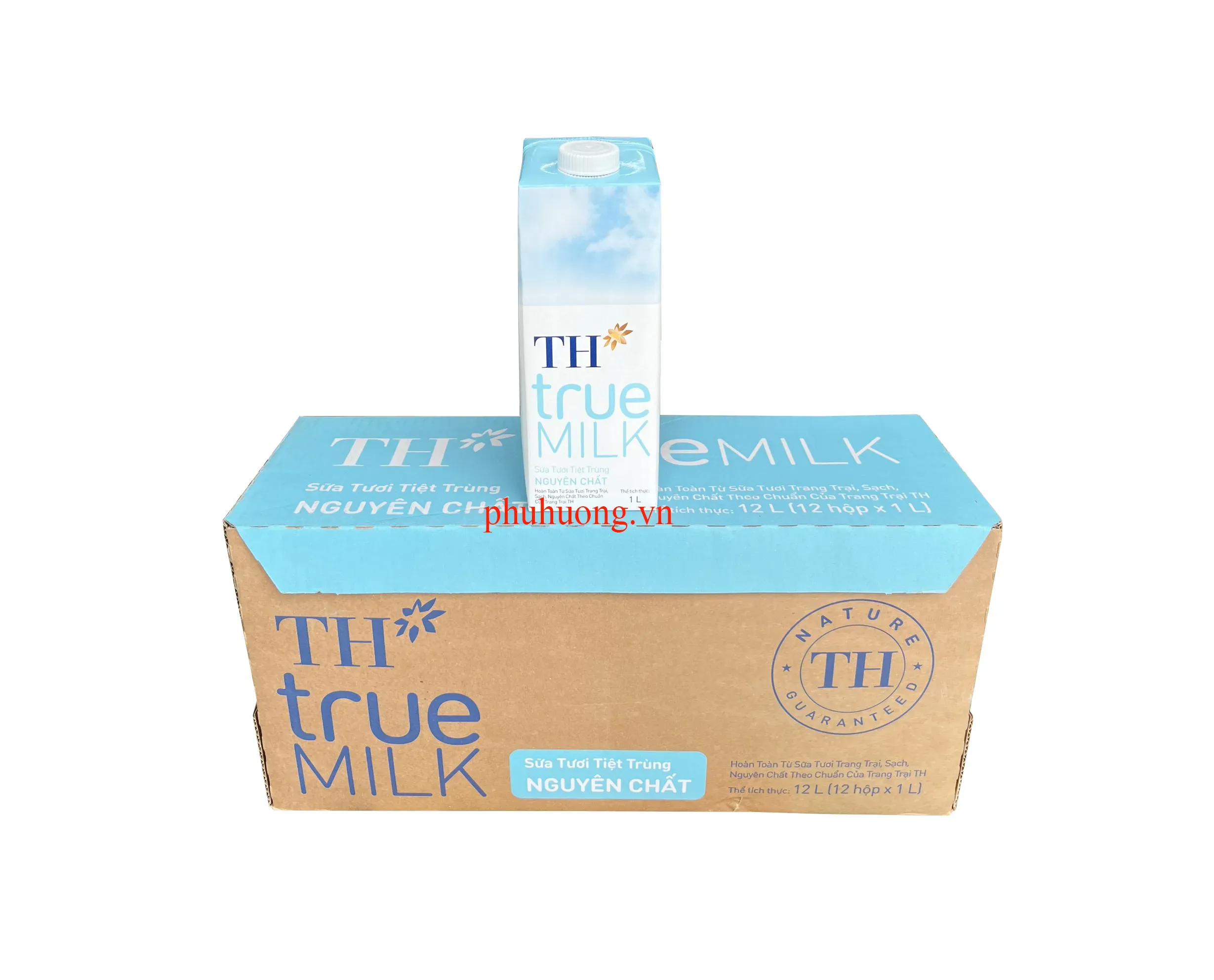Sữa Tươi TH 1 lít lạt - Thùng 12 hộp
