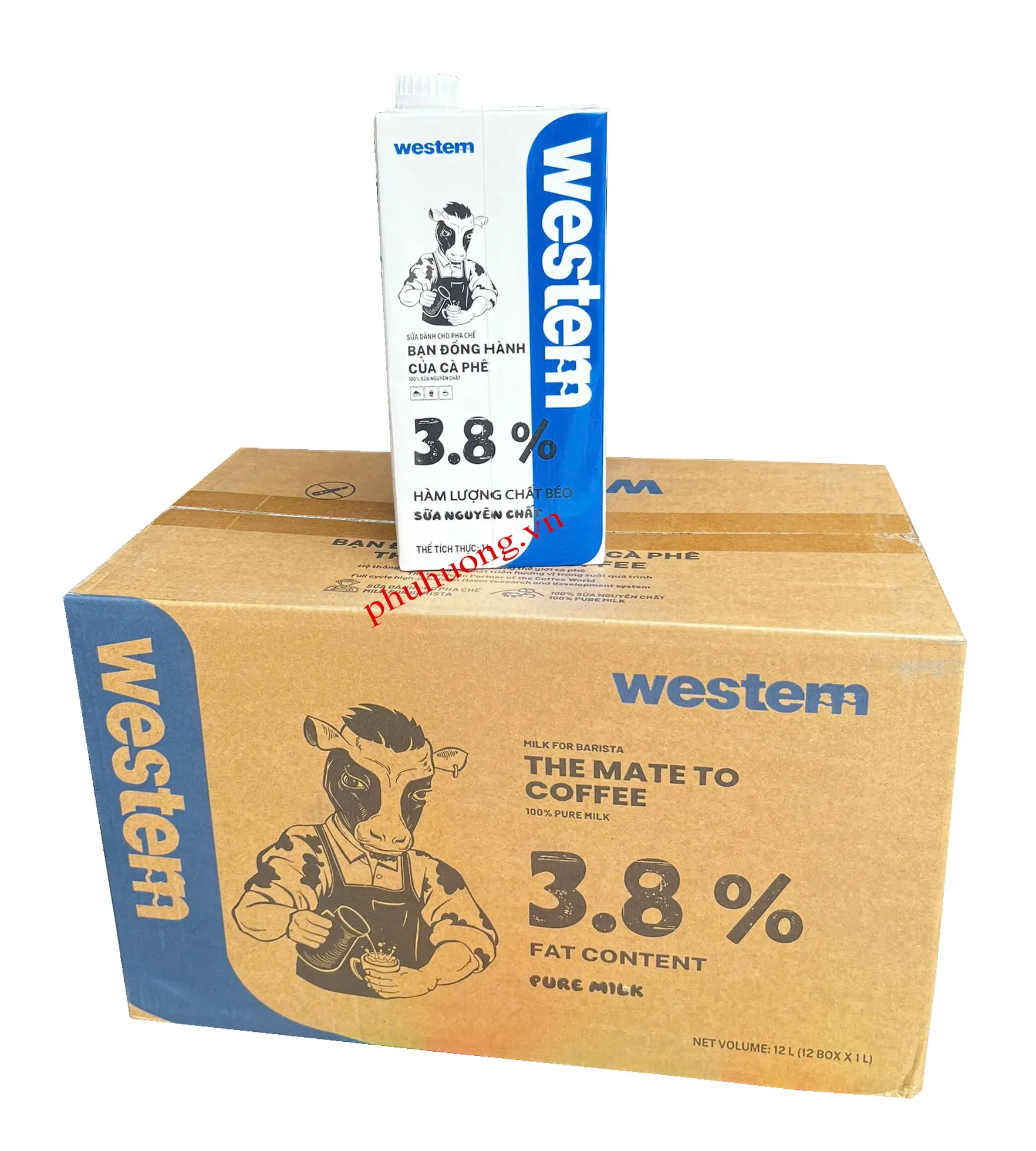 Sữa tươi WESTEM 3.8% - 1 Lít - Thùng 12 hộp