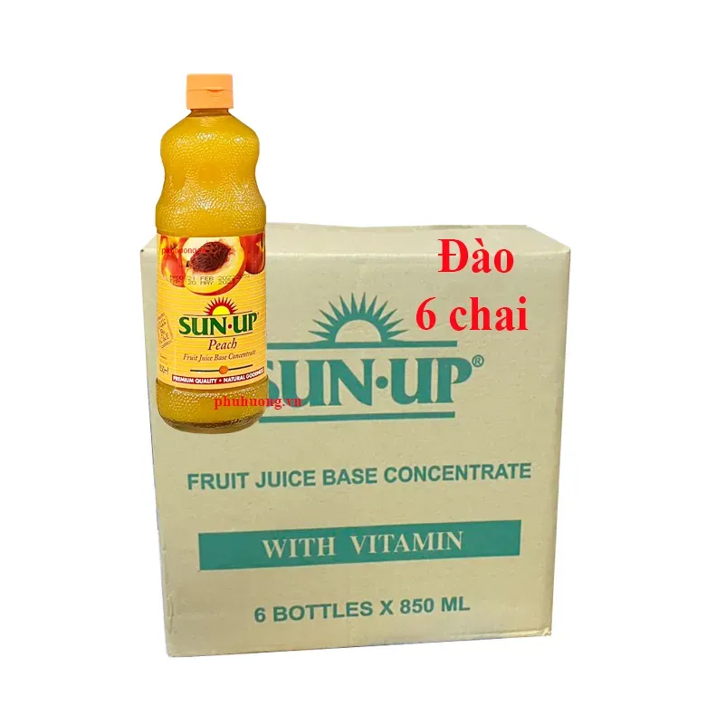 Sunup đào - Thùng 6 chai