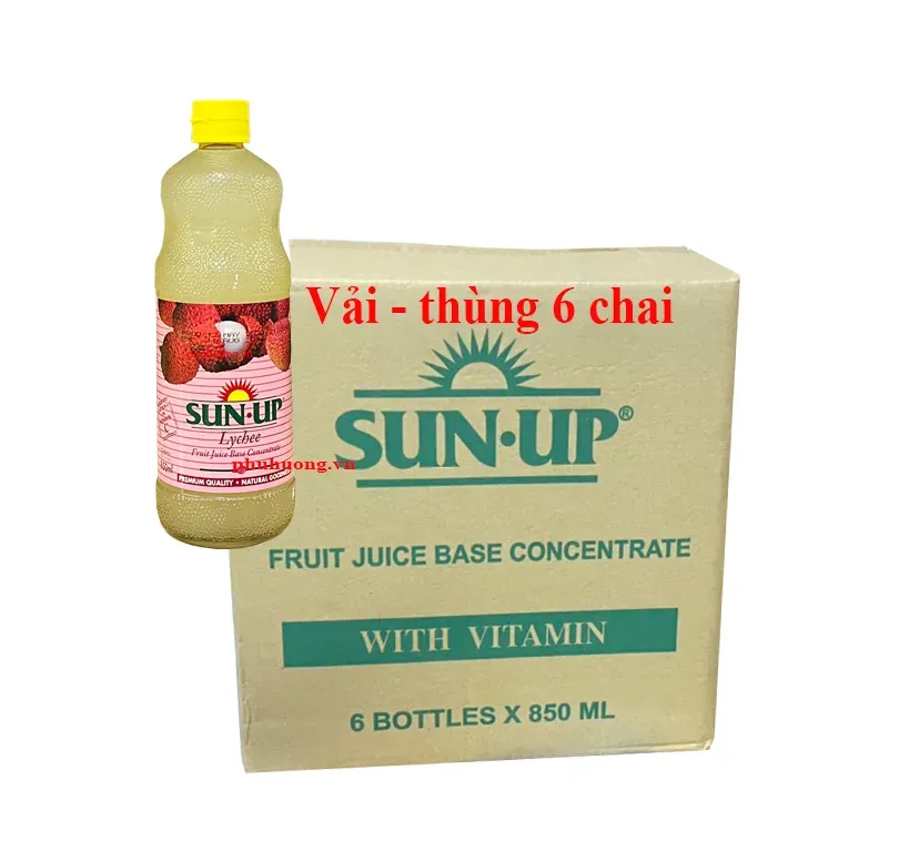 Sunup vải - Thùng 6 chai