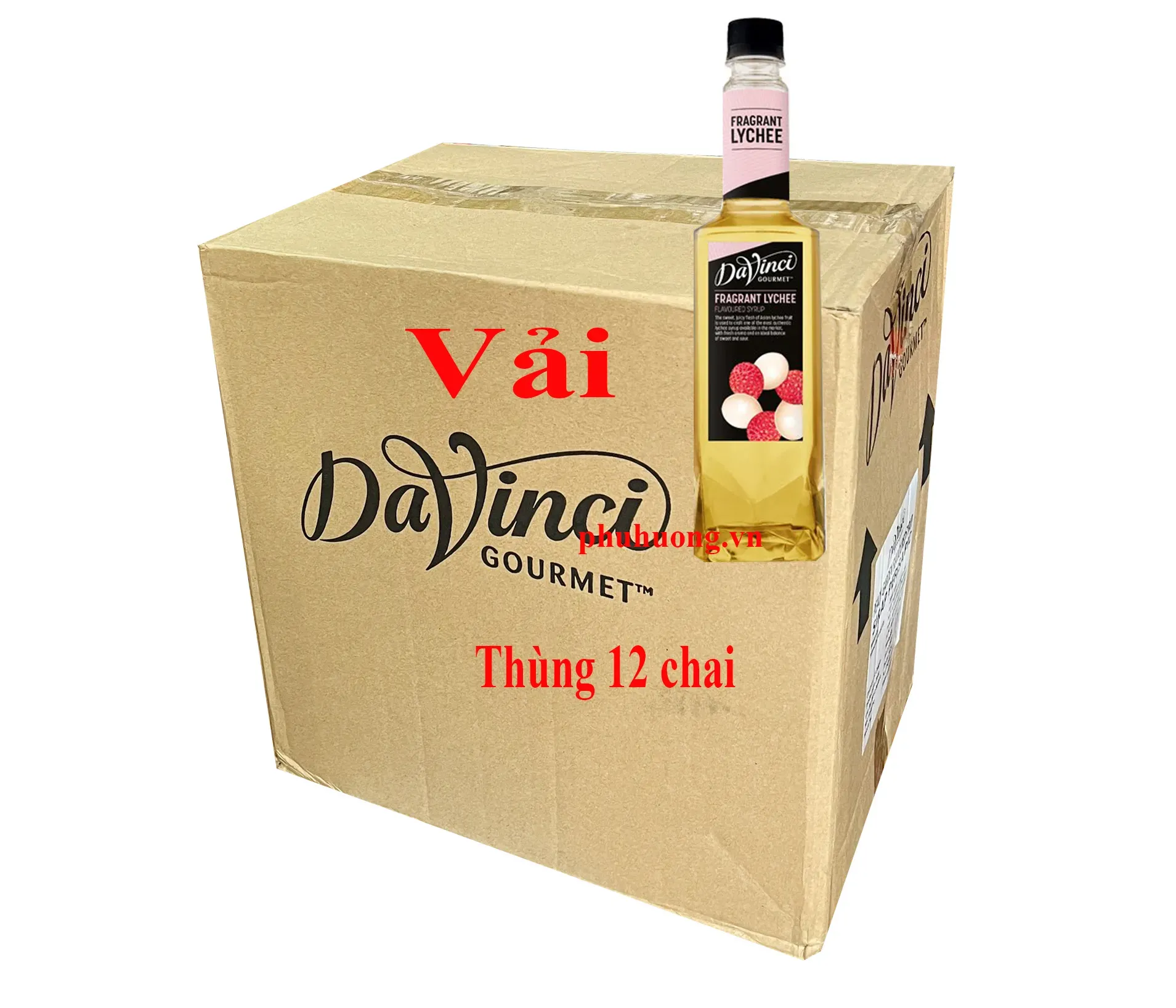 Syrup davinci vải - Thùng 12 chai