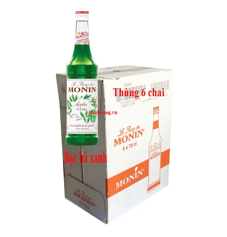 Syrup monin bạc hà xanh - Thùng 6 chai