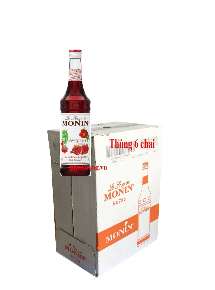Syrup monin lựu - Thùng 6 chai