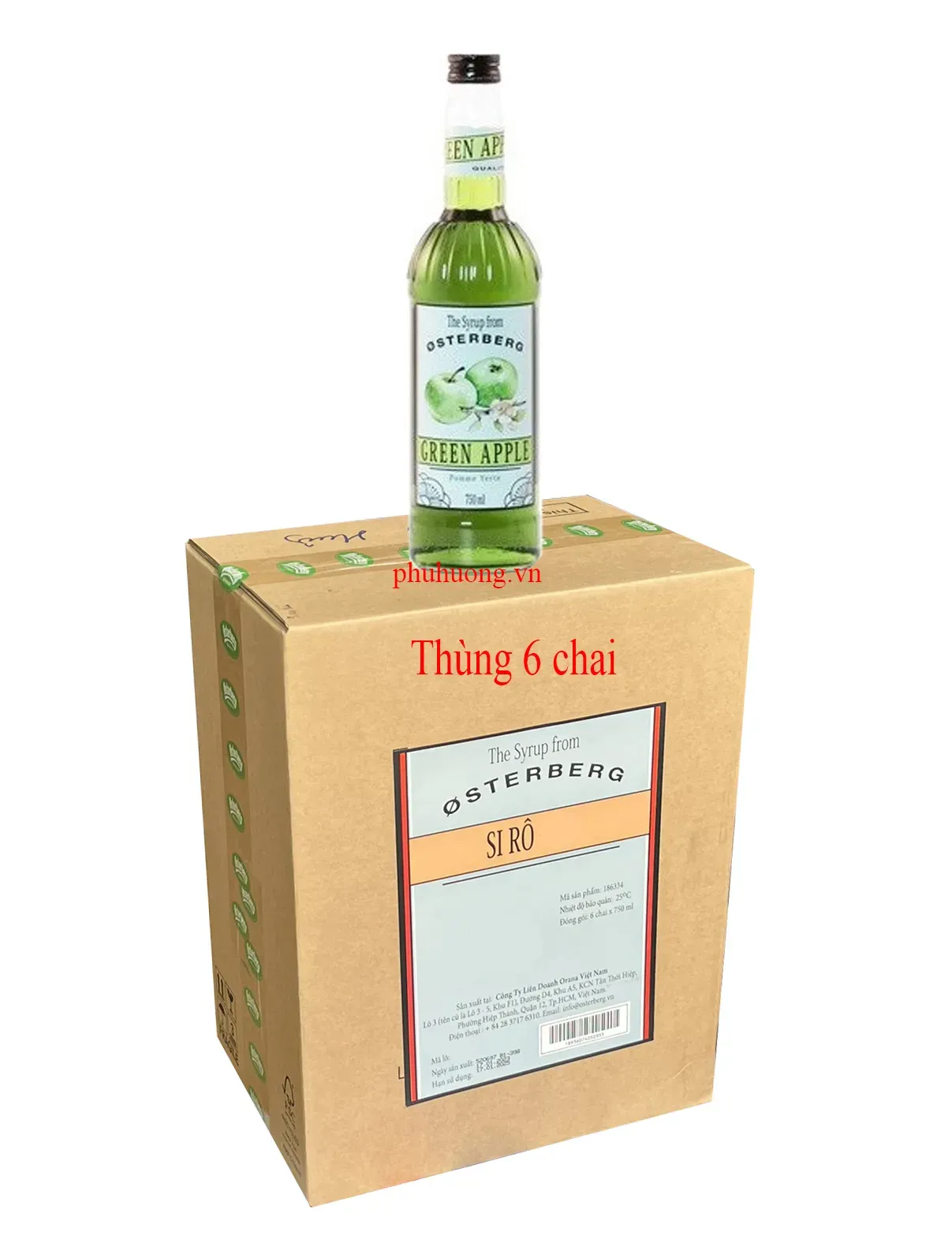 Siro Osterberg táo xanh 750ml - Thùng 6 chai