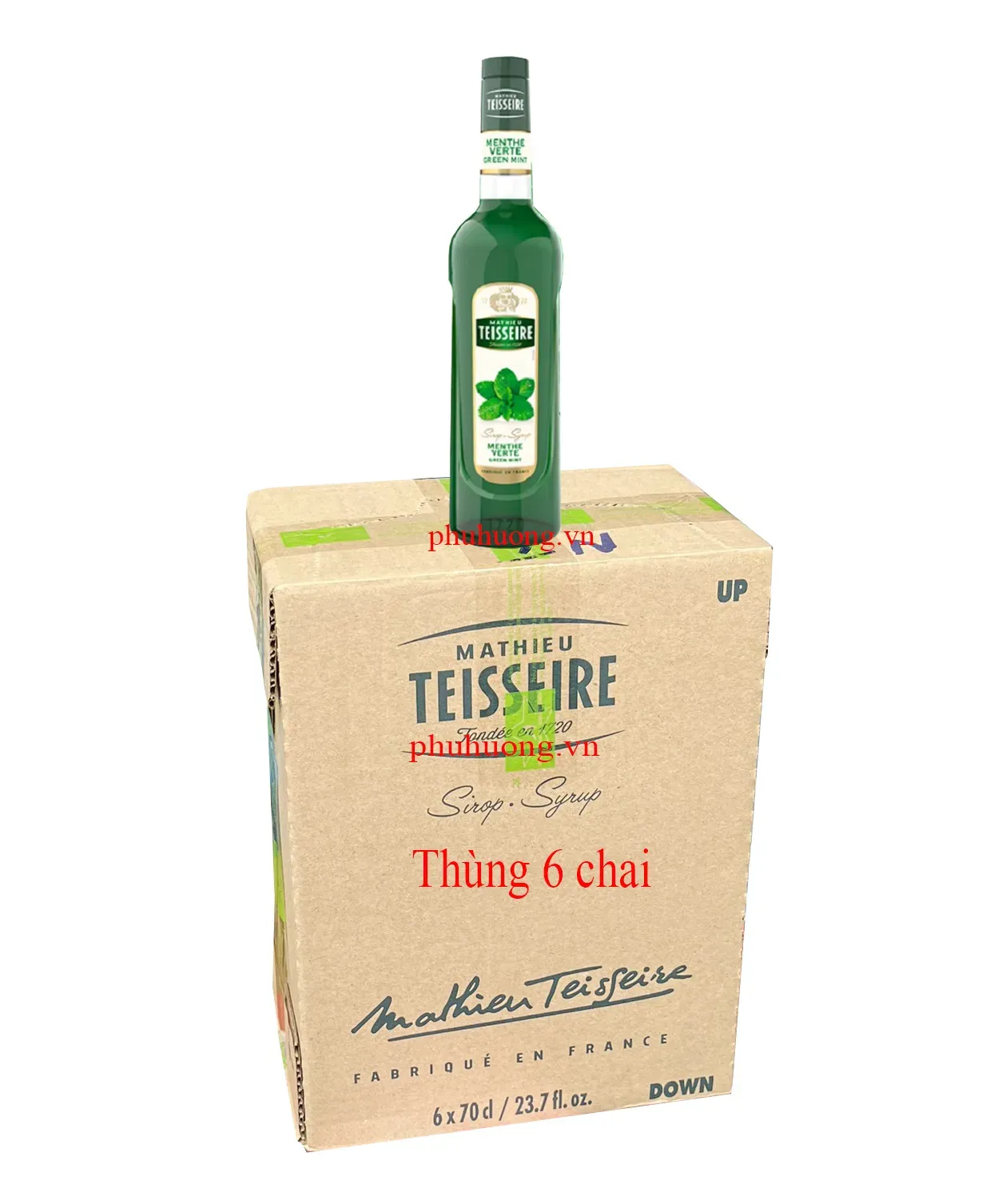 Syrup Teisseire bạc hà xanh 700ml - Thùng 6 chai