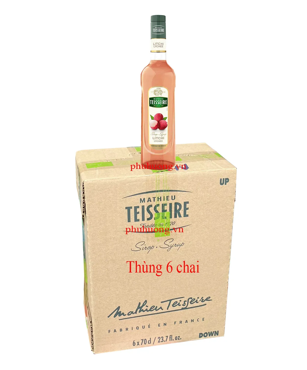 Syrup Teisseire vải 700ml - thùng 6 chai