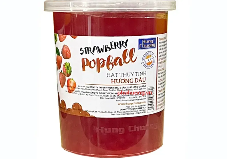 Thạch thủy tinh Hùng Chương dâu 1kg