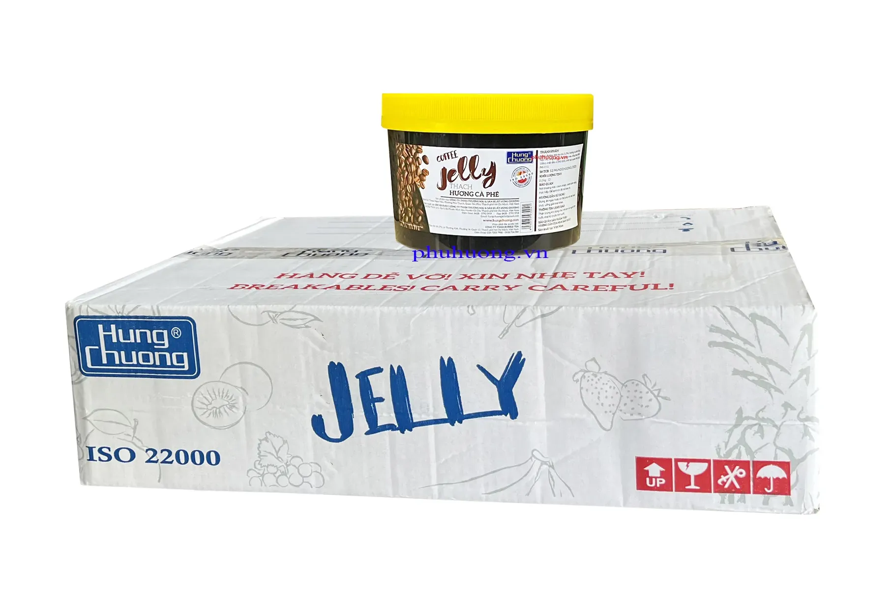 Thạch Hùng Chương hương cà phê 2,2kg - Thùng 6 hũ