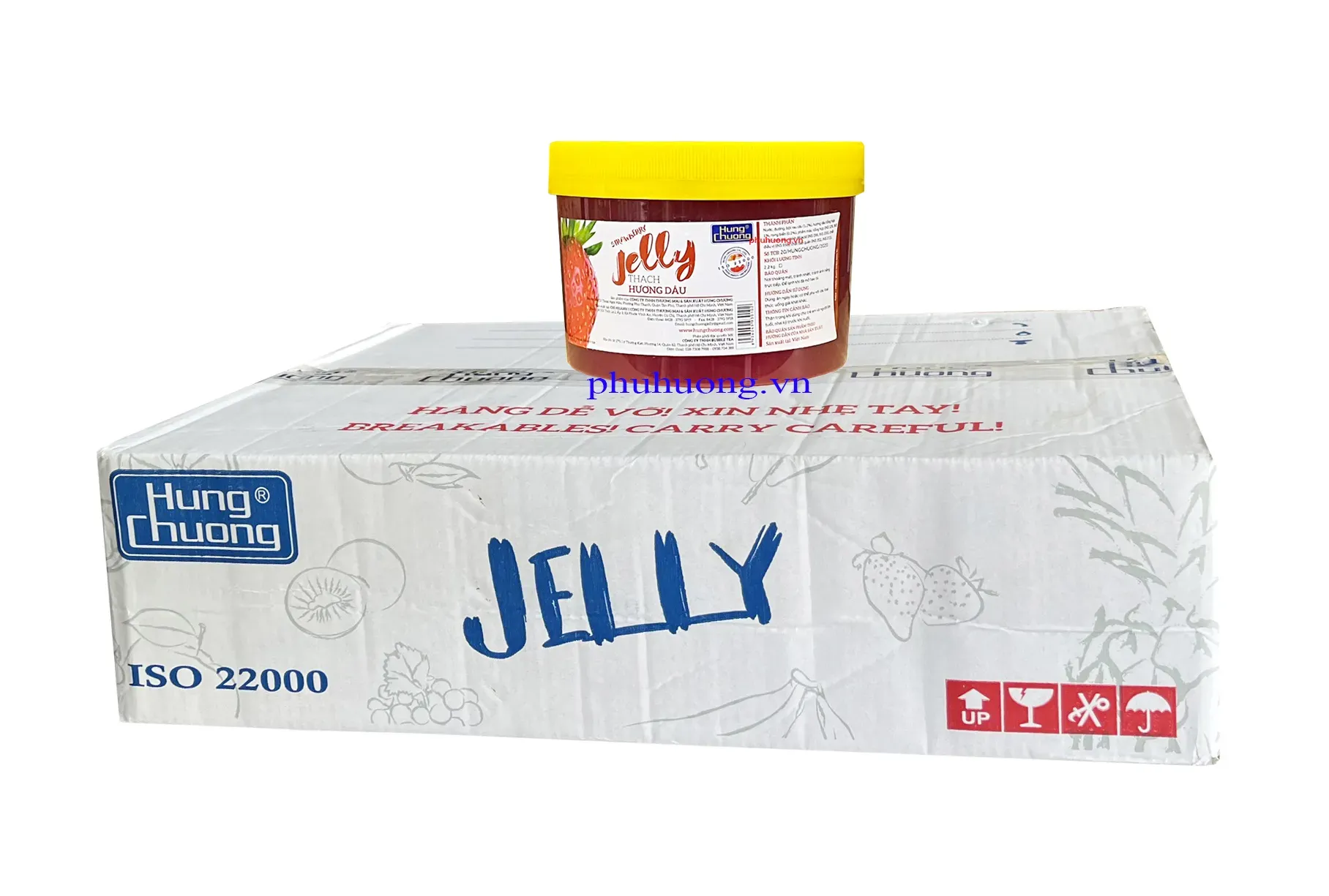 Thạch Hùng Chương hương dâu 2,2kg - Thùng 6 hũ