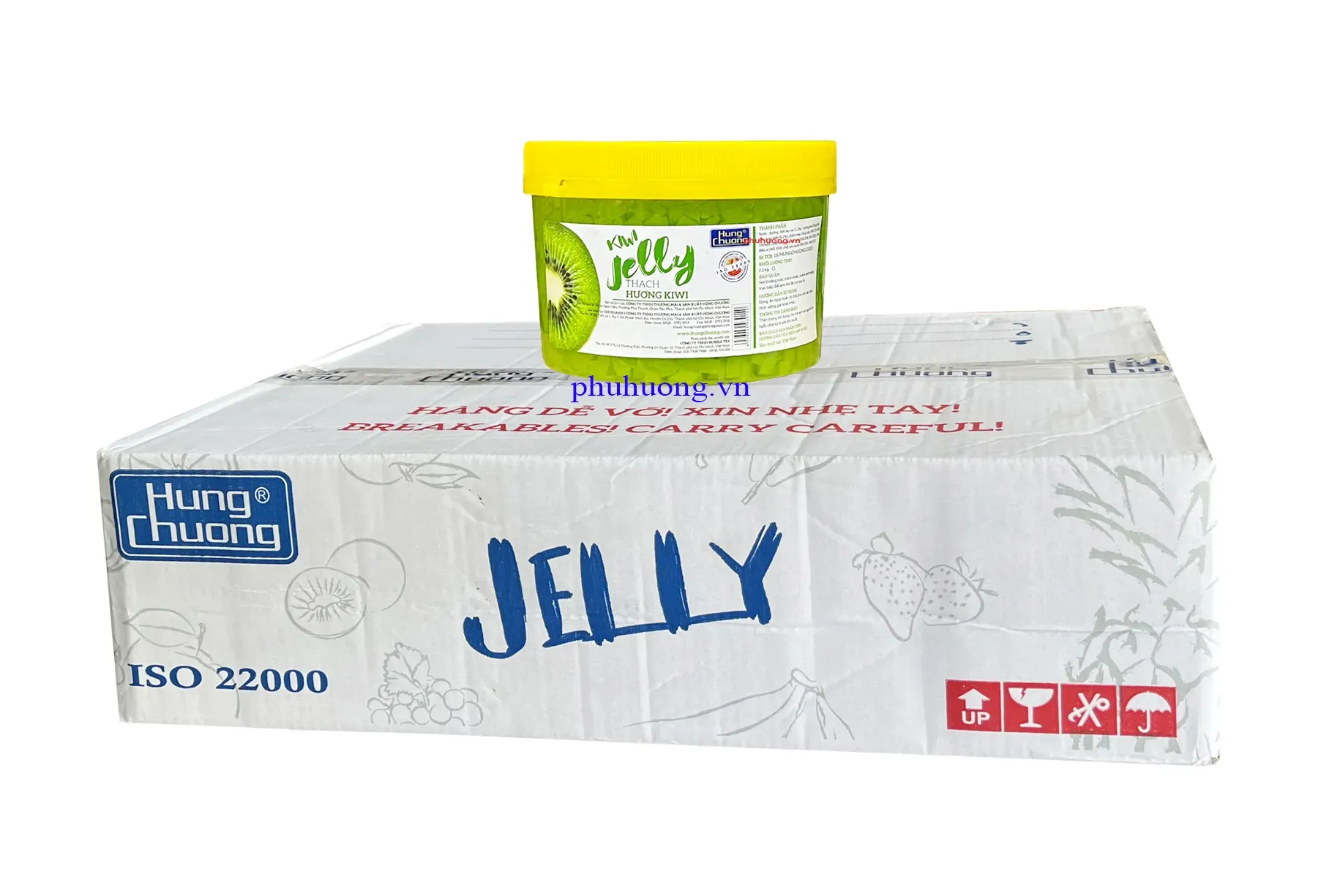 Thạch Hùng Chương hương kiwi 2,2kg - Thùng 6 hũ