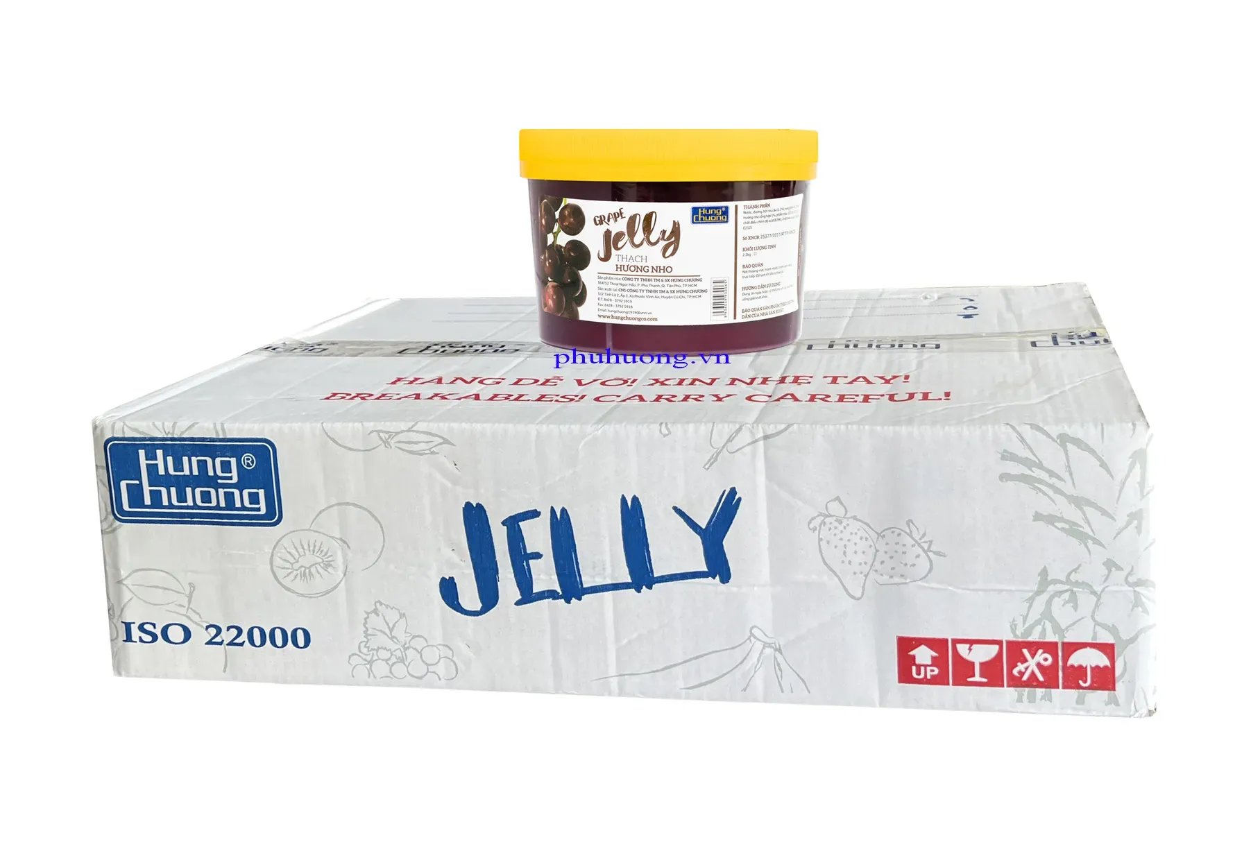 Thạch Hùng Chương hương nho 2,2kg - Thùng 6 hũ