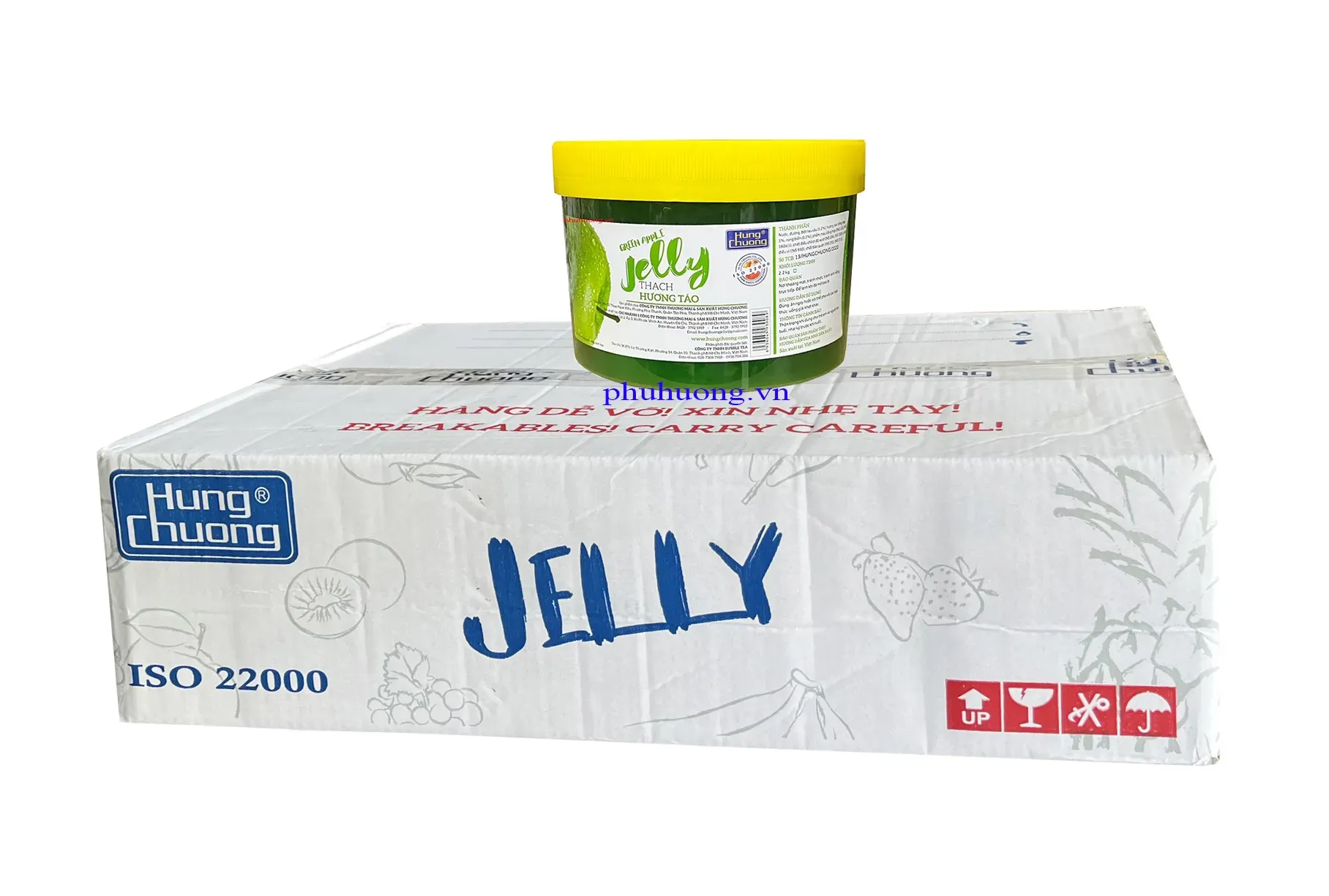 Thạch Hùng Chương hương táo xanh 2,2kg - Thùng 6 hũ