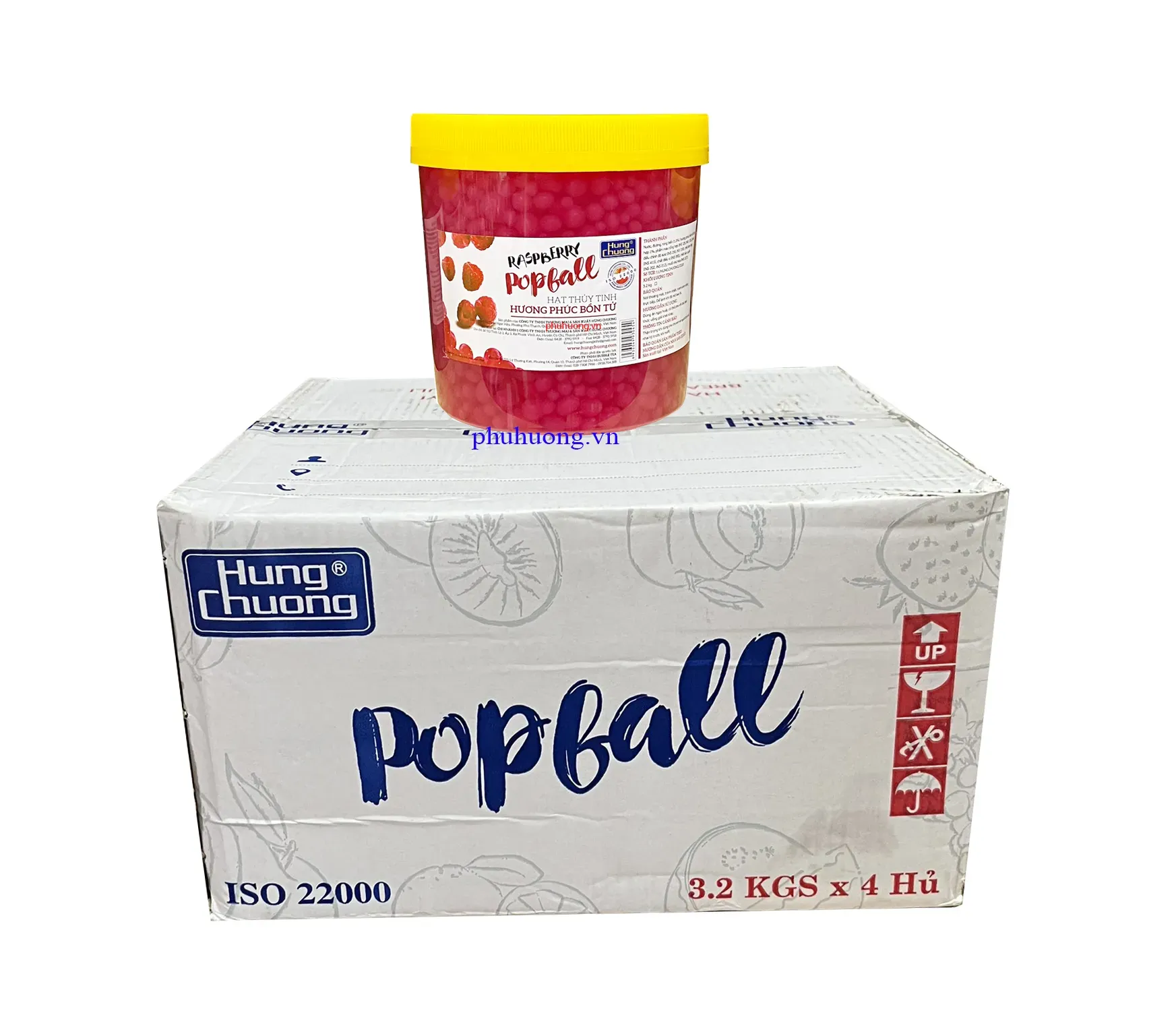Hạt thủy tinh Hùng Chương hương phúc bồn tử 3,2kg - Thùng 4 Hũ