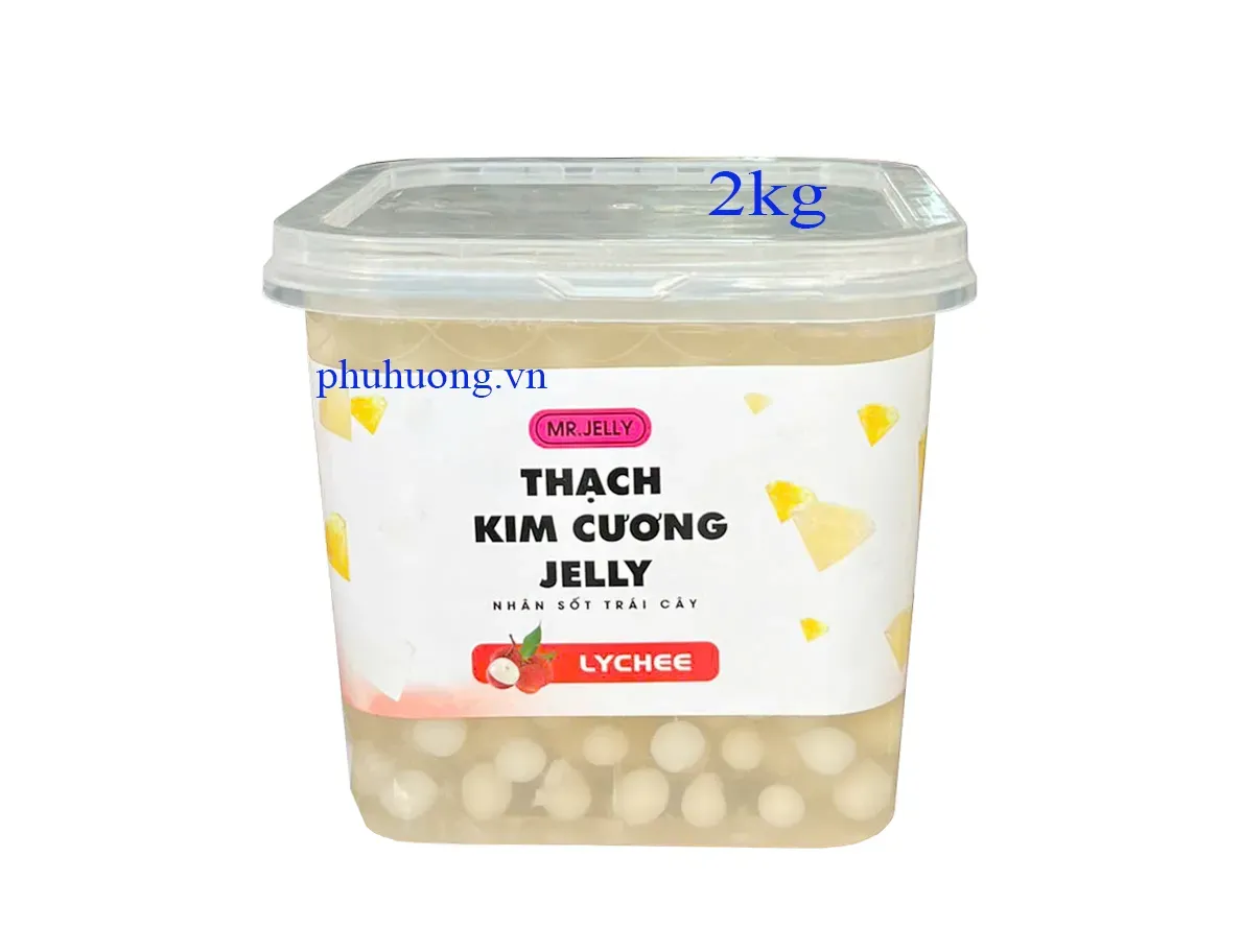 Thạch kim cương nhân sốt trái cây VẢI 2kg