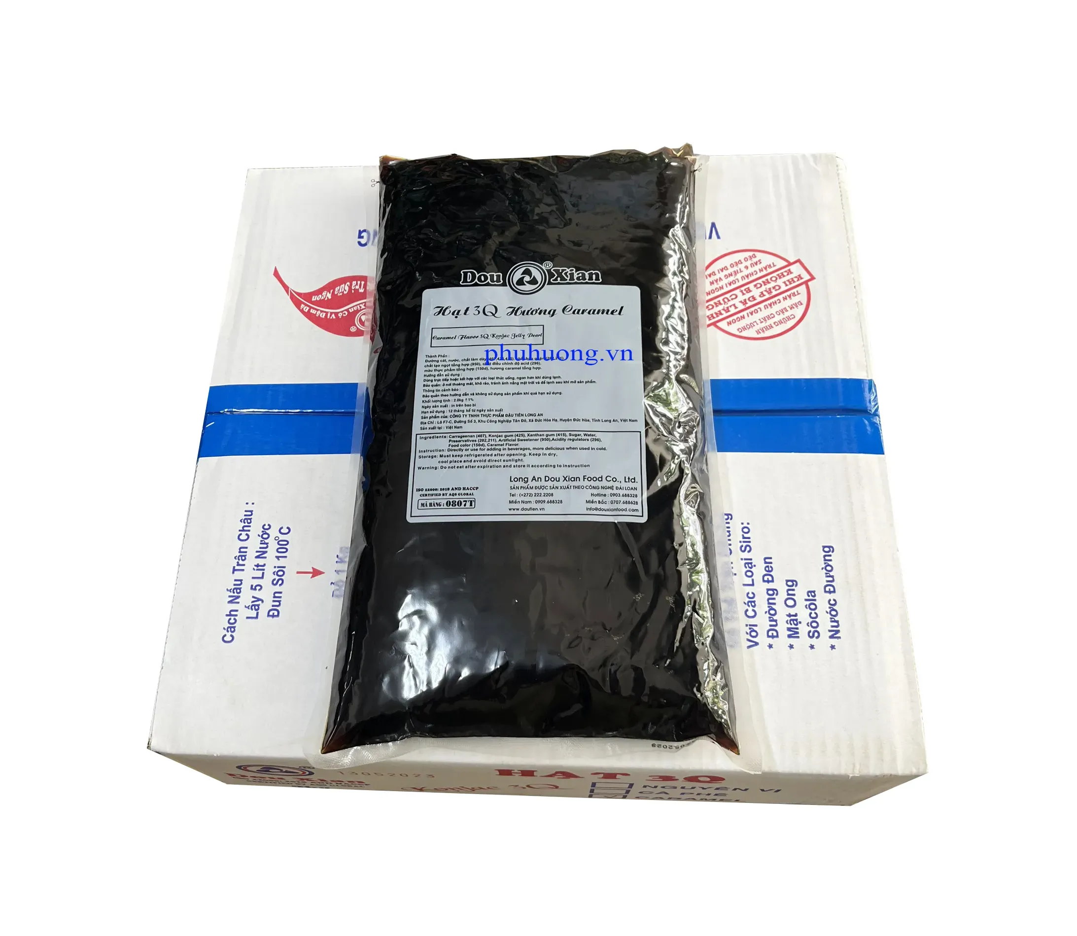 Thạch 3Q CARAMEL Dou xian - Thùng 6 bịch 2kg